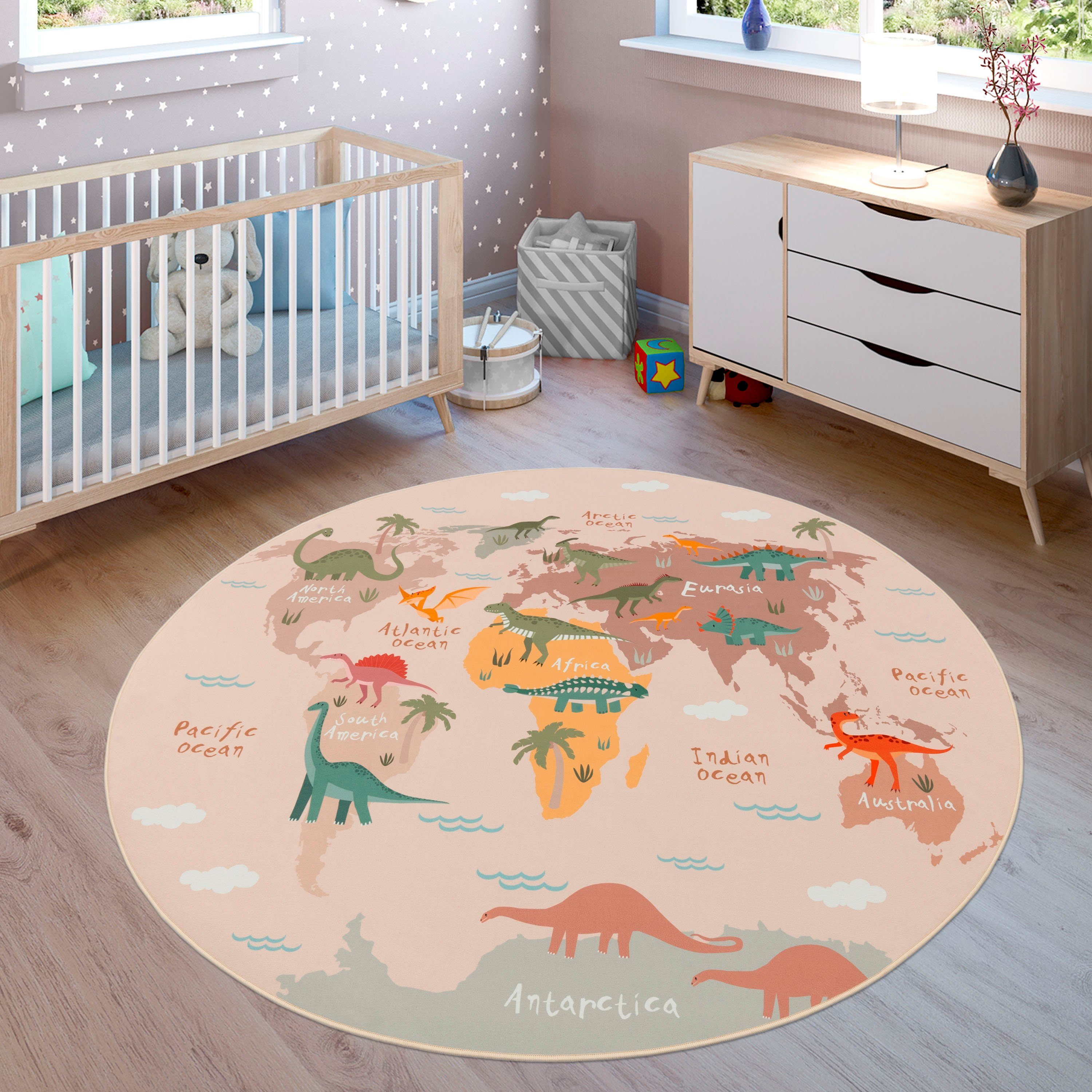 Paco Home Kinderteppich Bino 583, rund, günstig online kaufen