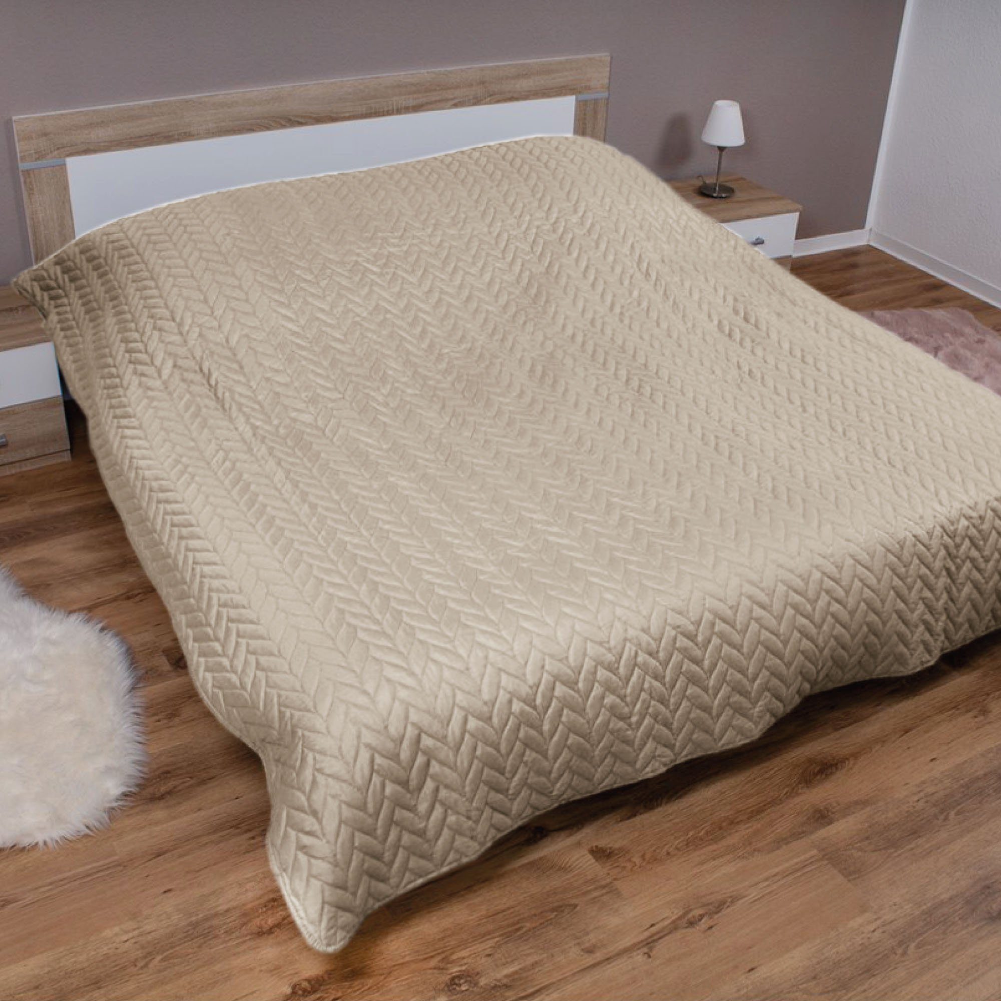 Bestlivings Tagesdecke Bettüberwurf gesteppt, XXL Sofaüberwurf günstig online kaufen