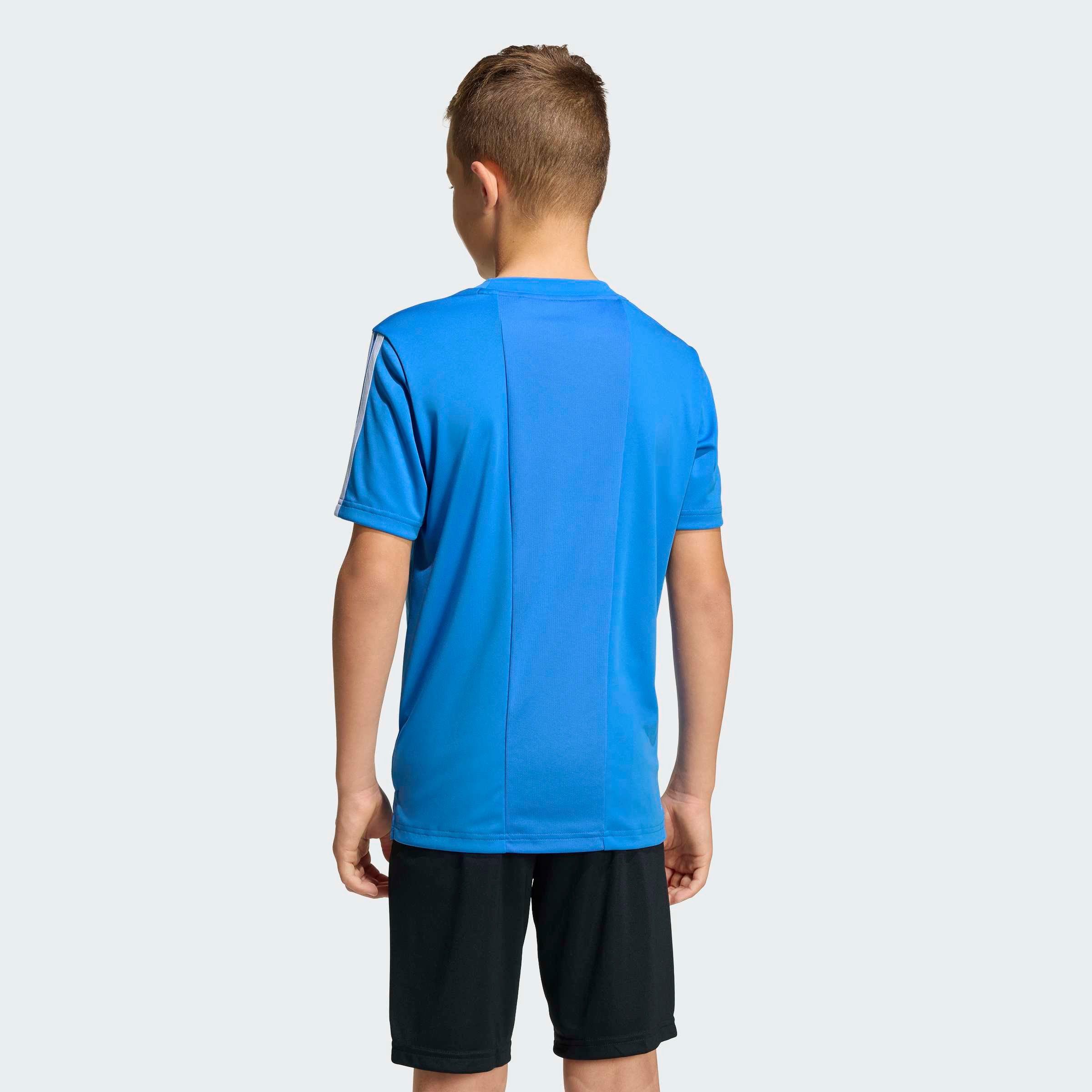 adidas Sportswear T-Shirt TRAIN ESSENTIALS 3-STREIFEN KIDS für Kinder, mit Rundhalsausschnitt, ohne Verschluss, aus Polyester