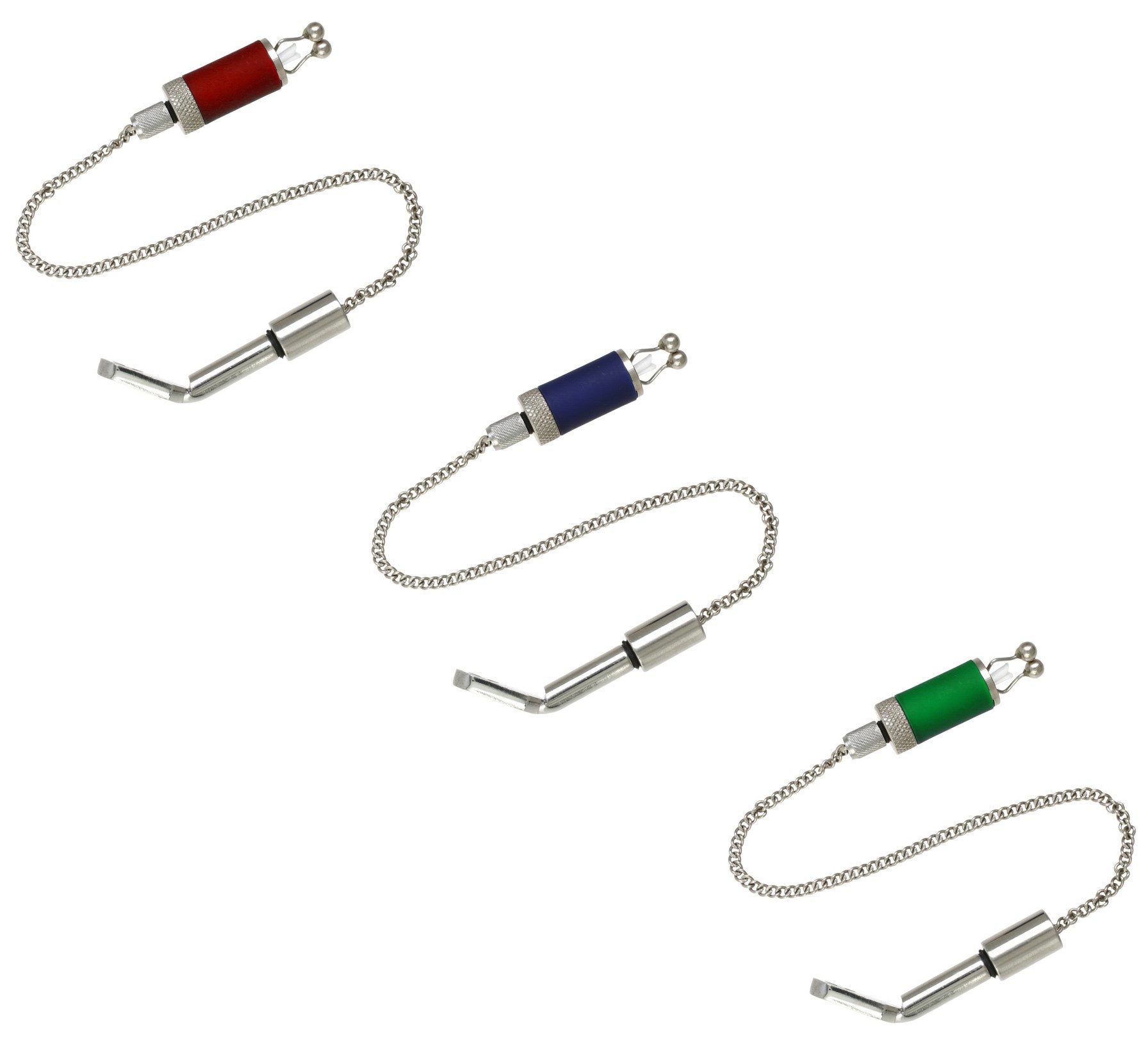 MIKADO Total Fishing Swinger Bissanzeiger 3er SET BISSANZEIGER - HANGER SWINGER METALL - ROT BLAU GRÜN, (3-St)