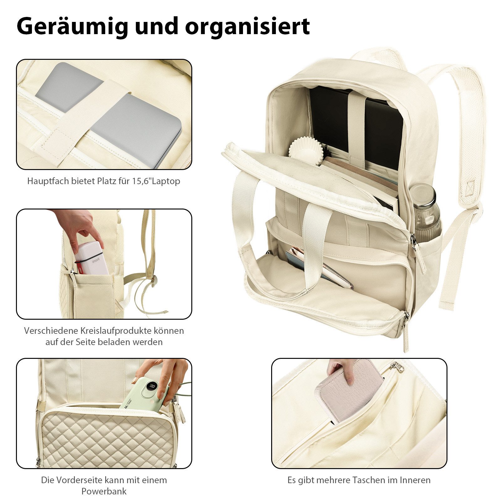 REDOM Laptoprucksack Rucksäcke Schulrucksack Wasserdichter Tagesrucksack günstig online kaufen