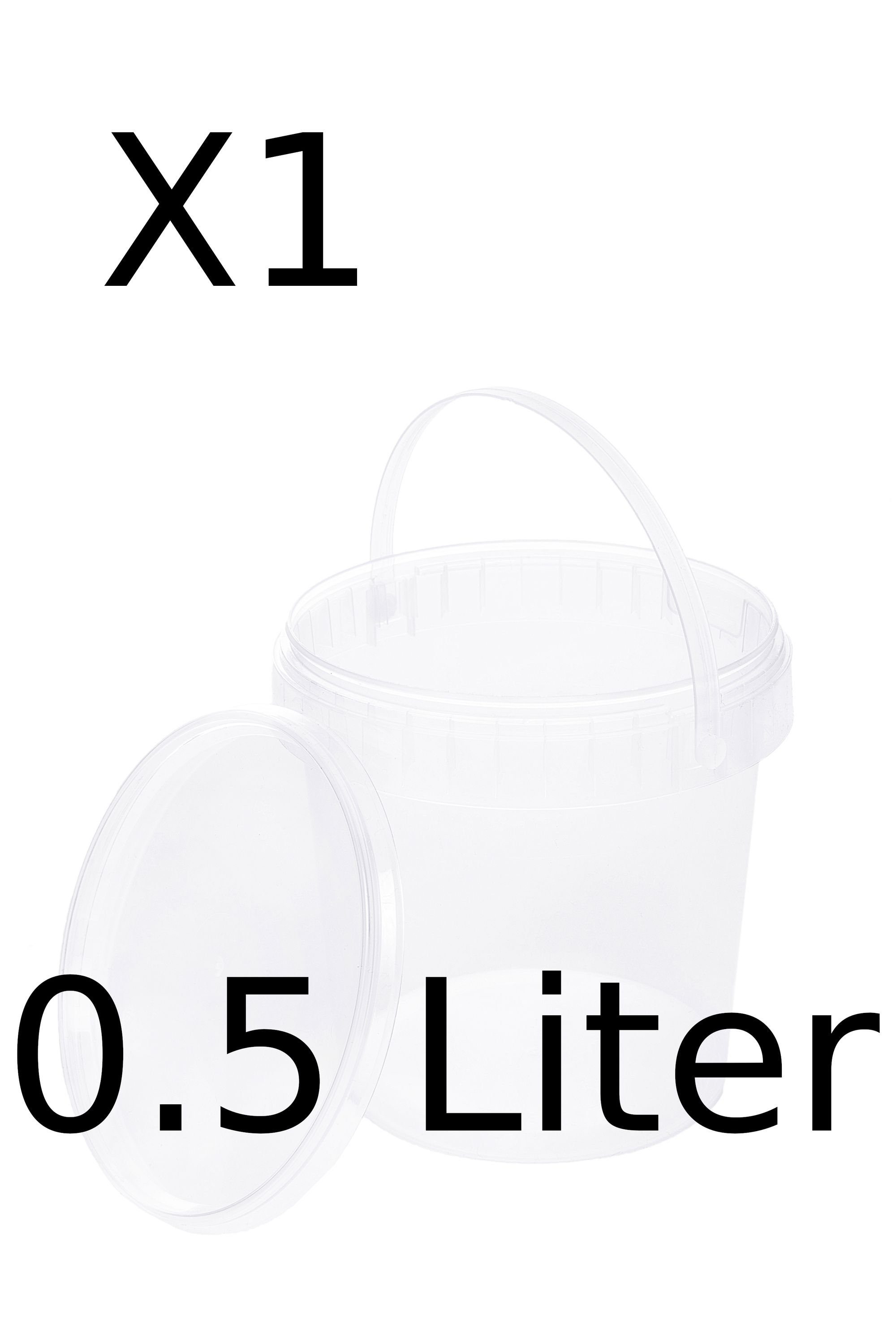 0.5L) BENBOW Putzeimer (Transparent, 1-tlg., mit Eimer deckel,
