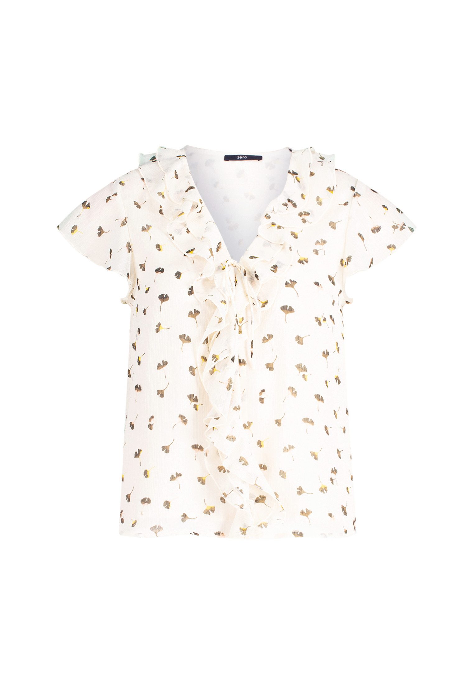 Zero Klassische Bluse Damen Bluse mit Rüschen günstig online kaufen