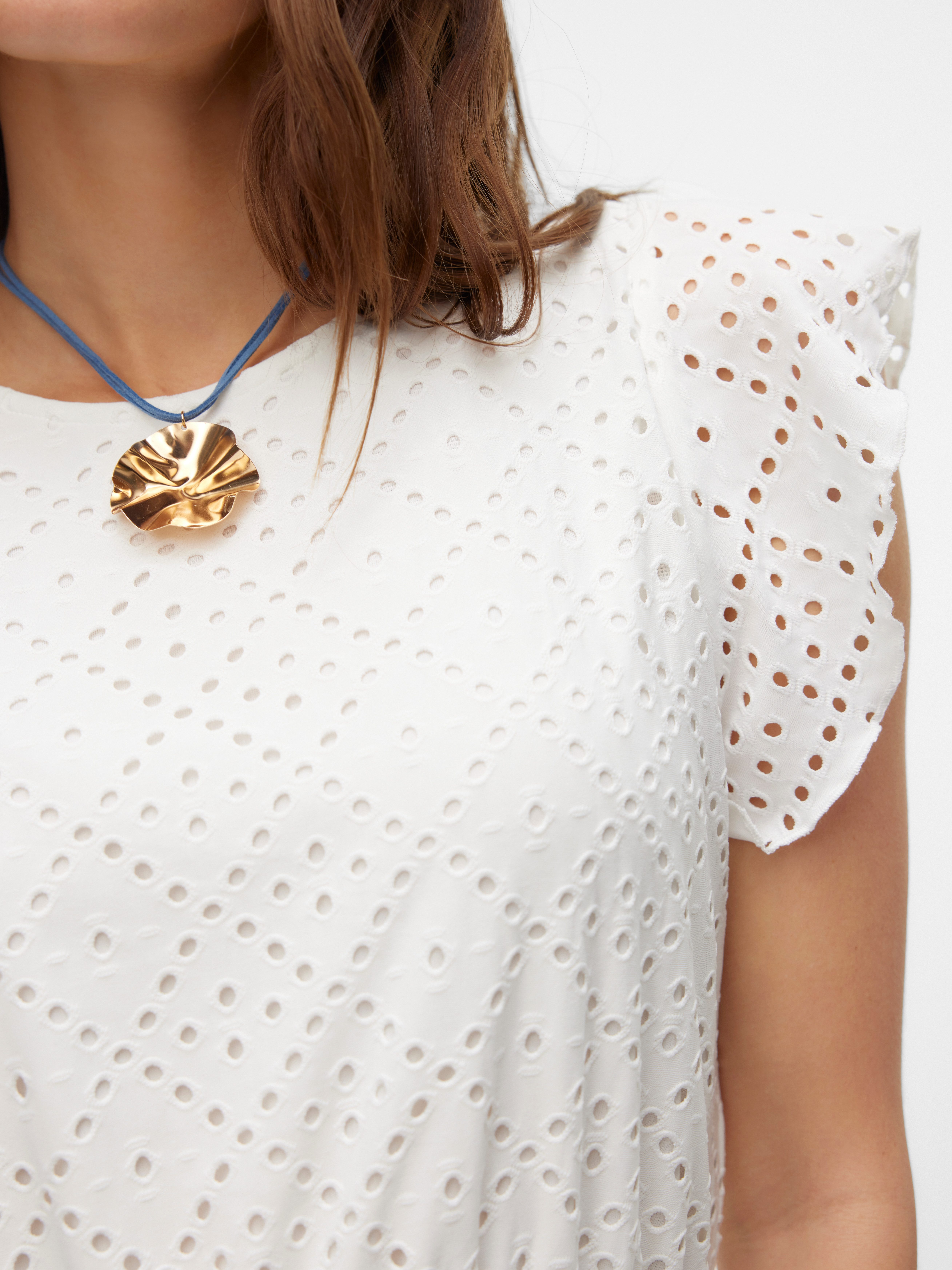 Vero Moda Minikleid VMTASSA SL FRILL SHORT DRESS JRS NOOS Materialmix, regular fit