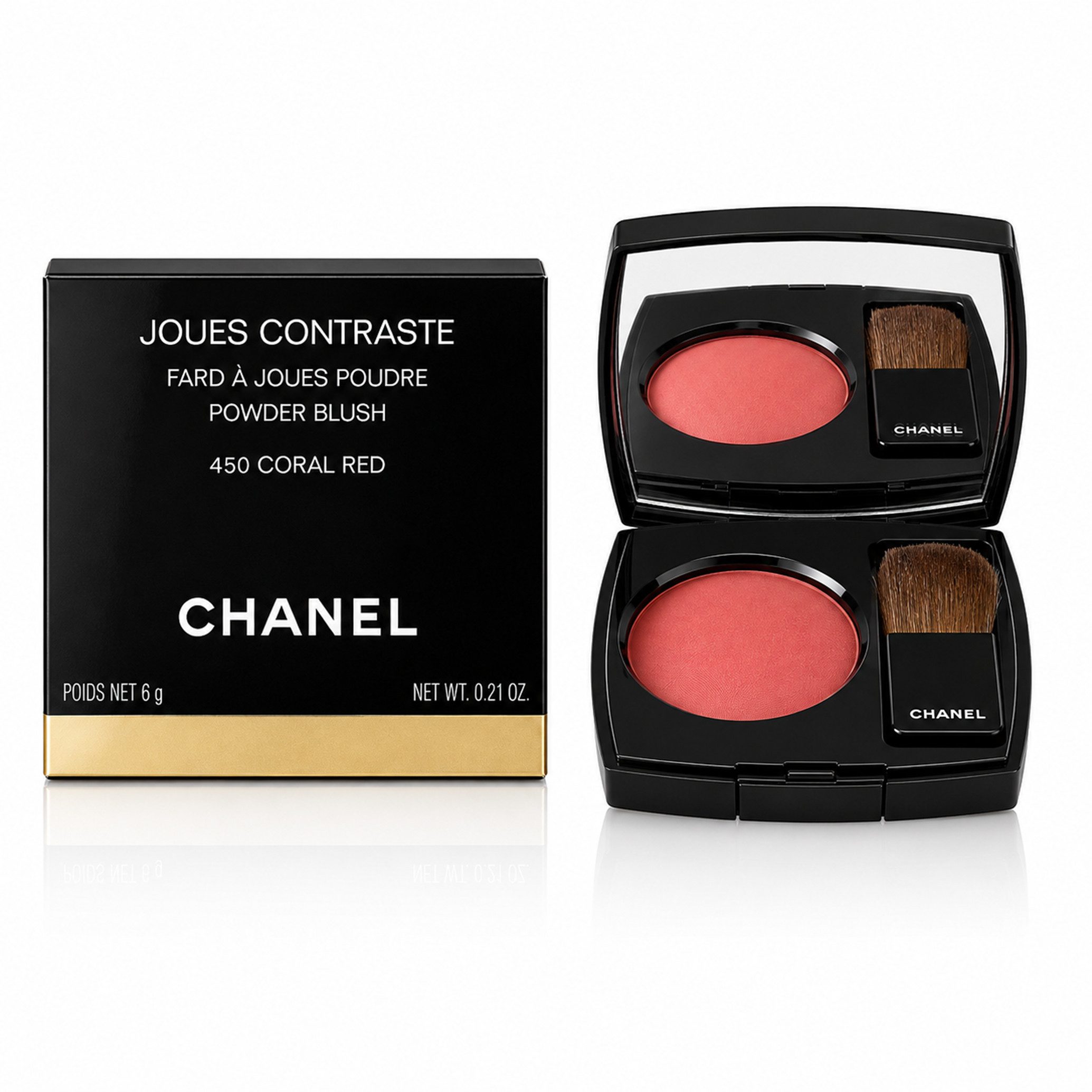 CHANEL Rouge Chanel Joues Contraste Intense 450 Coral Red Cream-To-Powder Blush 8g