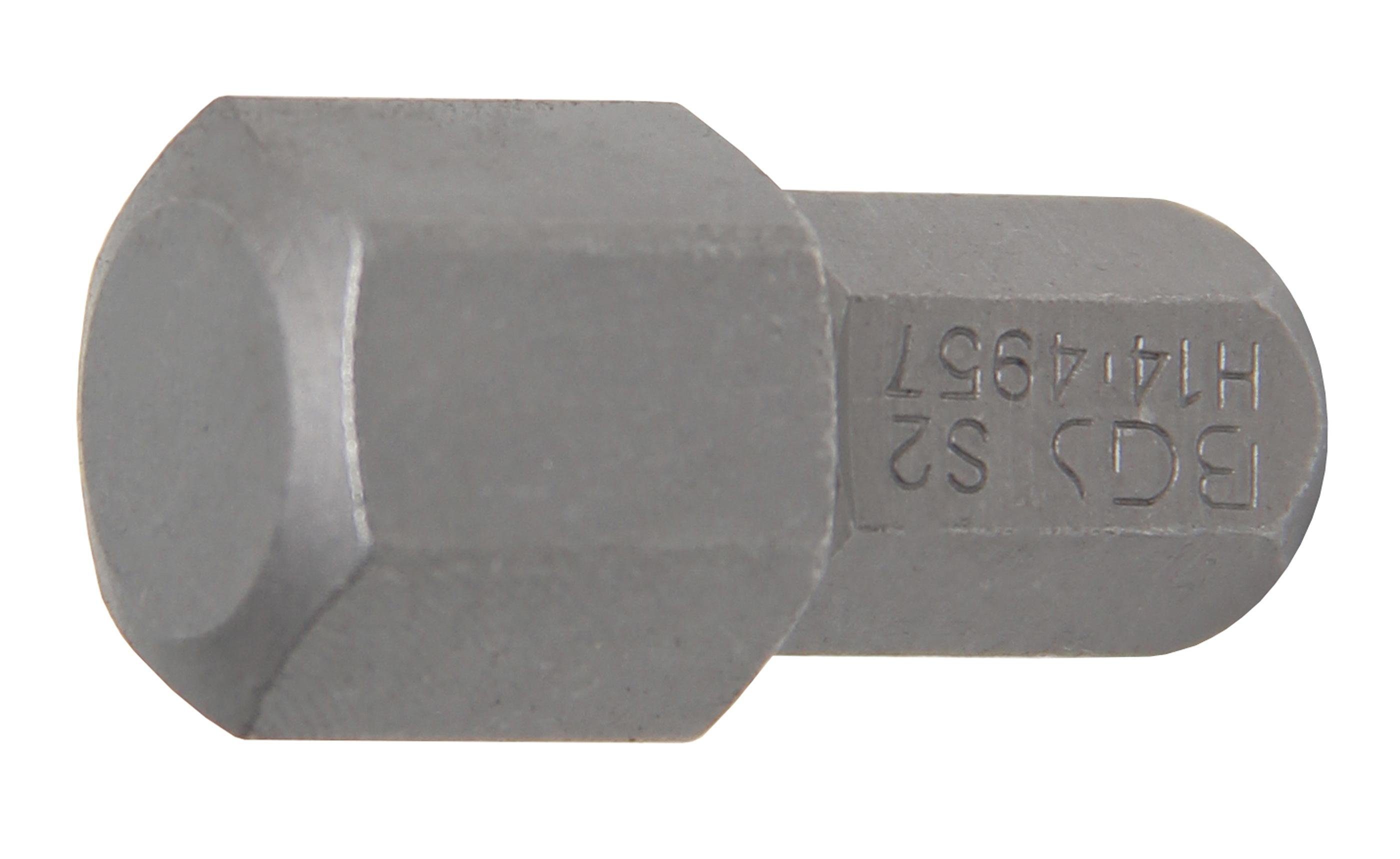 BGS technic Sechskant-Bit Bit, Antrieb Außensechskant 10 mm (3/8), Innensechskant 14 mm