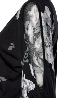 LASCANA Maxikleid mit Blumenprint und Schulter-Cut-Outs, Sommerkleid mit Schlitz