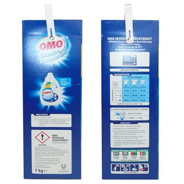 Unilever 2x OMO XXXL7kg =14 kg für 200 WL Voll Waschmittel Waschpulver Rein Vollwaschmittel (2-St. für bis 200 Wäschen)