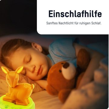 ANSMANN AG LED Nachtlicht LED Nachtlicht Reh - Süße Einschlafhilfe mit Touch Sensor & Timer, LED