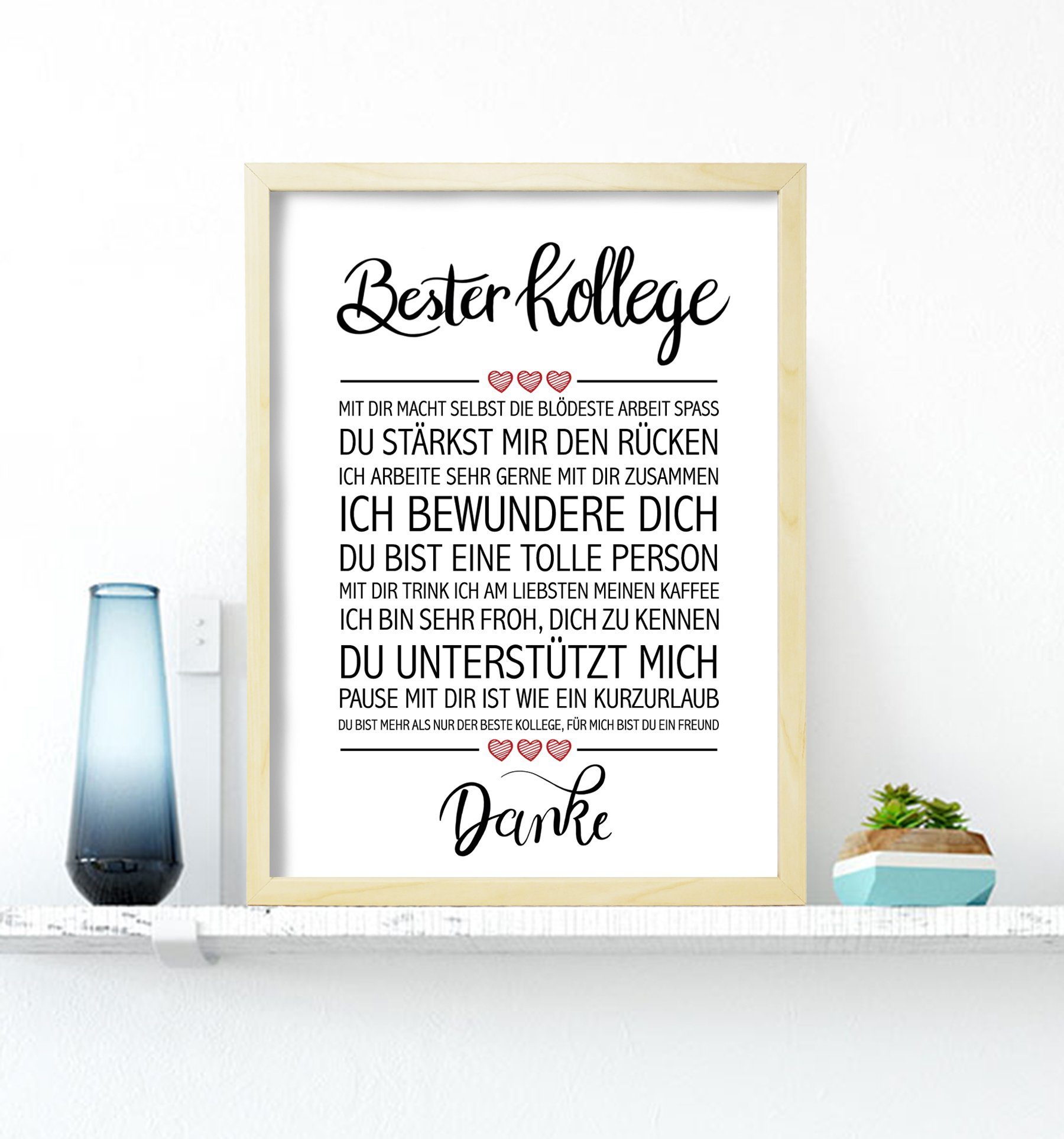 Close Up Kunstdruck Bester Kollege gerahmter günstig online kaufen