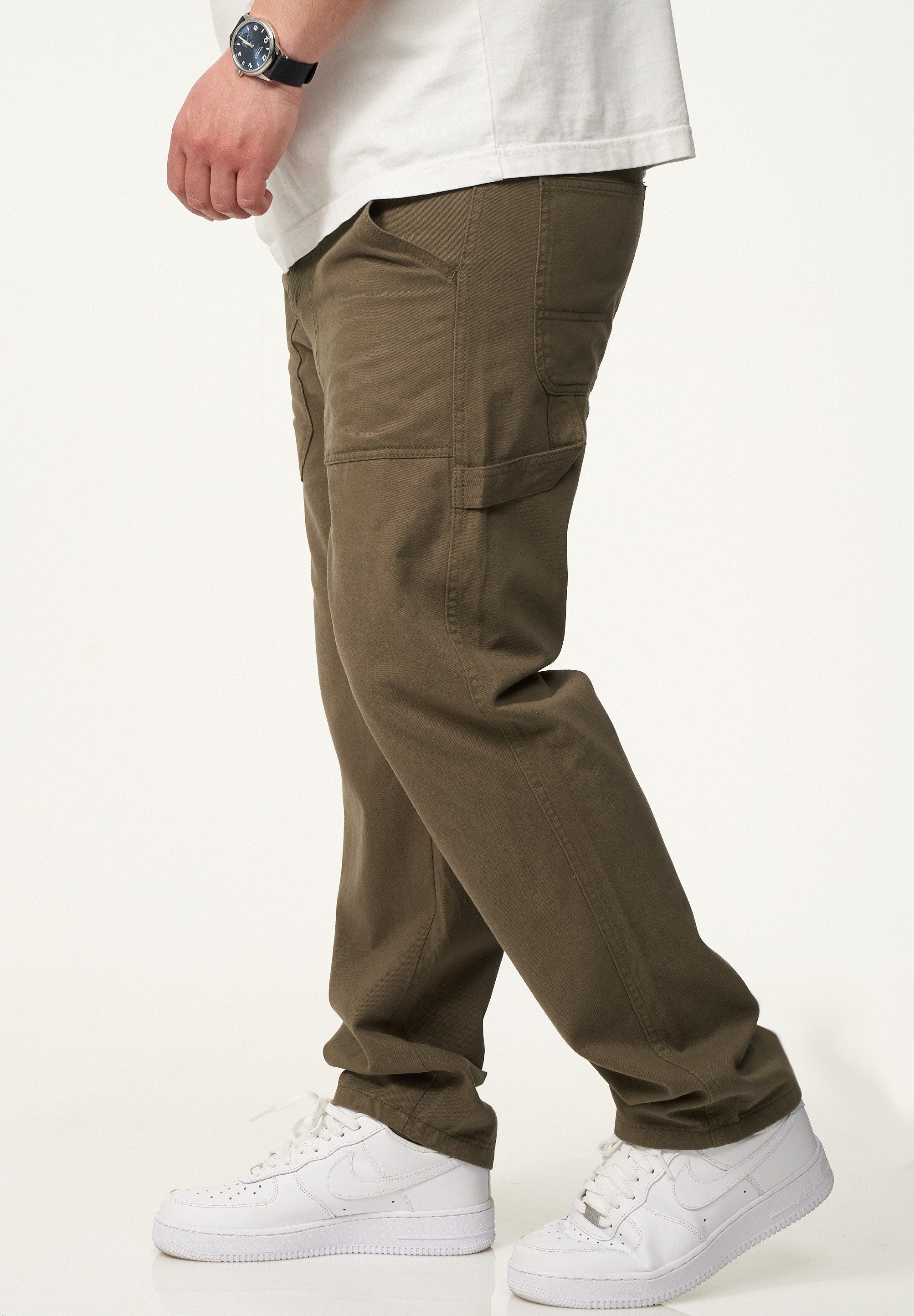 DAILY COTTON Straight-Jeans Hose im Carpenter-Stil - Regular-Fit Workwear Herren Freizeithose Denim Stoffhose - Pants