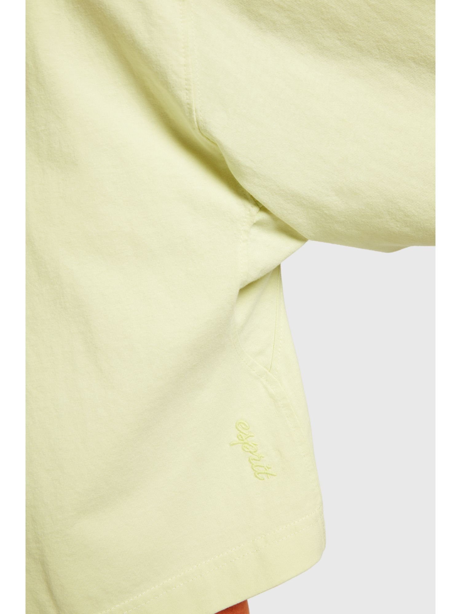 Esprit T-Shirt Cropped T-Shirt mit DUSTY GREEN (1-tlg) Delfin-Patch