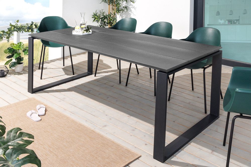 riess-ambiente Gartentisch FLOATING 210cm anthrazit- WPC-Bohlen, Aluminium, wetterfest, Holzoptik (Einzelartikel, 1-St), Garten · Metall · Outdoor · Terrasse · Industrial Design · Modern