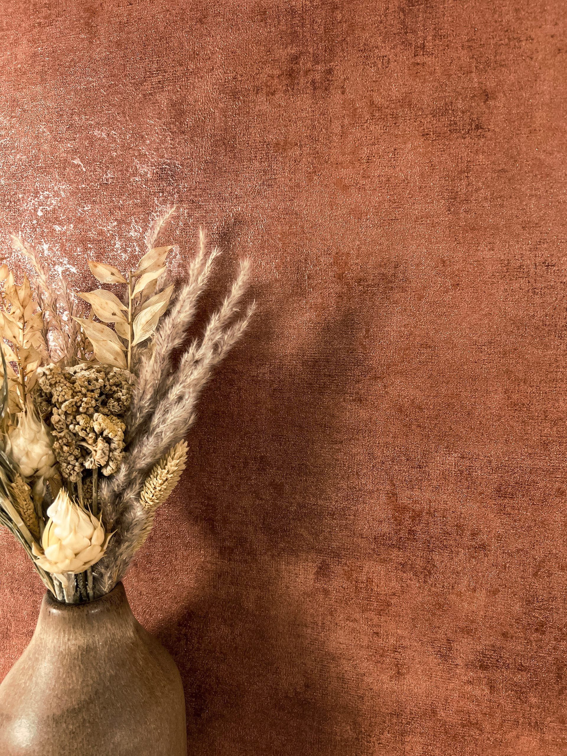 Newroom Vliestapete, Braun Tapete Modern Beton - Betonoptik Betonwand Rot-B günstig online kaufen