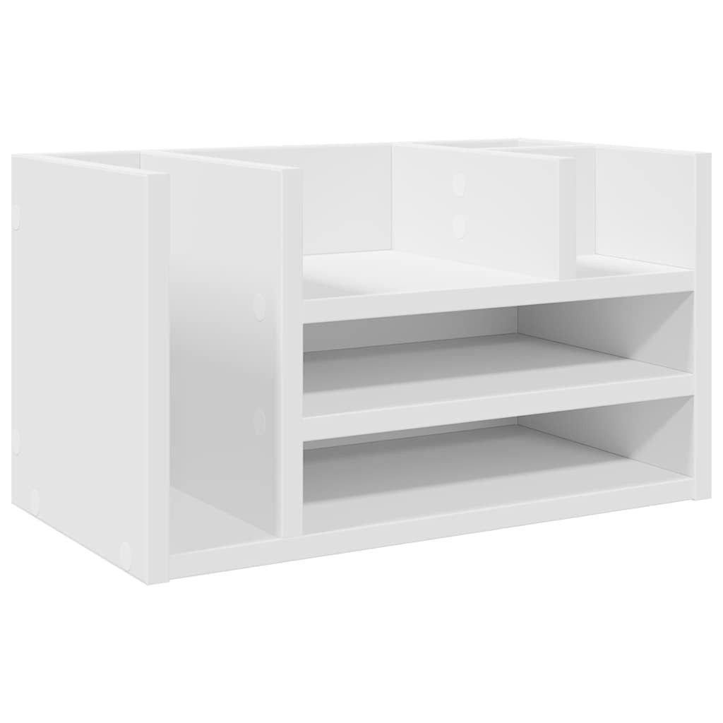 vidaXL Organizer Schreibtisch-Organizer Weiß 44,5x24x25 cm Holzwerkstoff
