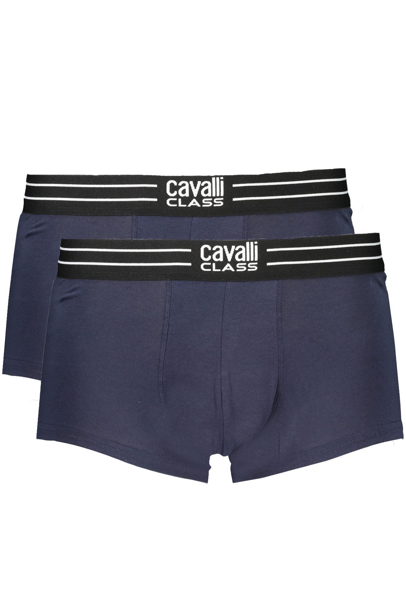 Cavalli Class Boxershorts Zweierpack Herren Boxershorts Blau mit Muster und elastischem Bund