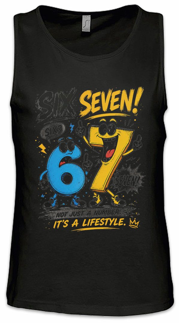 Urban Backwoods Tanktop Six Seven 2 Ärmelloses T-Shirt 6 7 Sechs Sieben 67 Viral Meme Gen Brainrot Trend LaMelo Ball