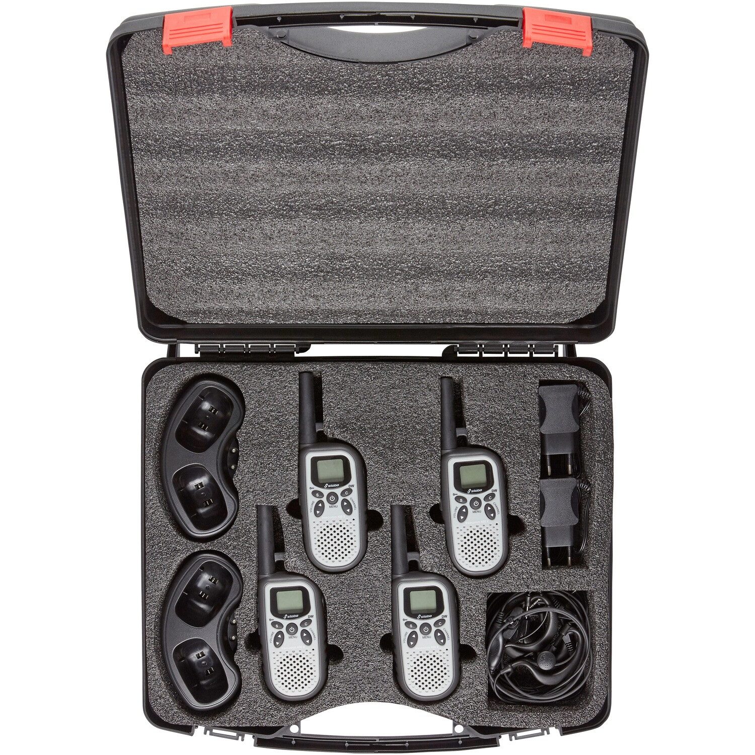 Stabo Walkie Talkie Funkkoffer freecomm 400 II, 4er-Set