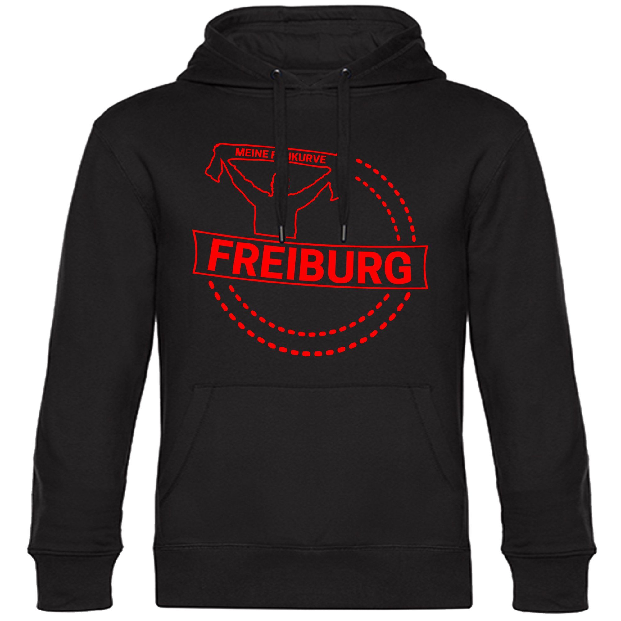 multifanshop Kapuzensweatshirt Freiburg - Meine Fankurve - Hoodie