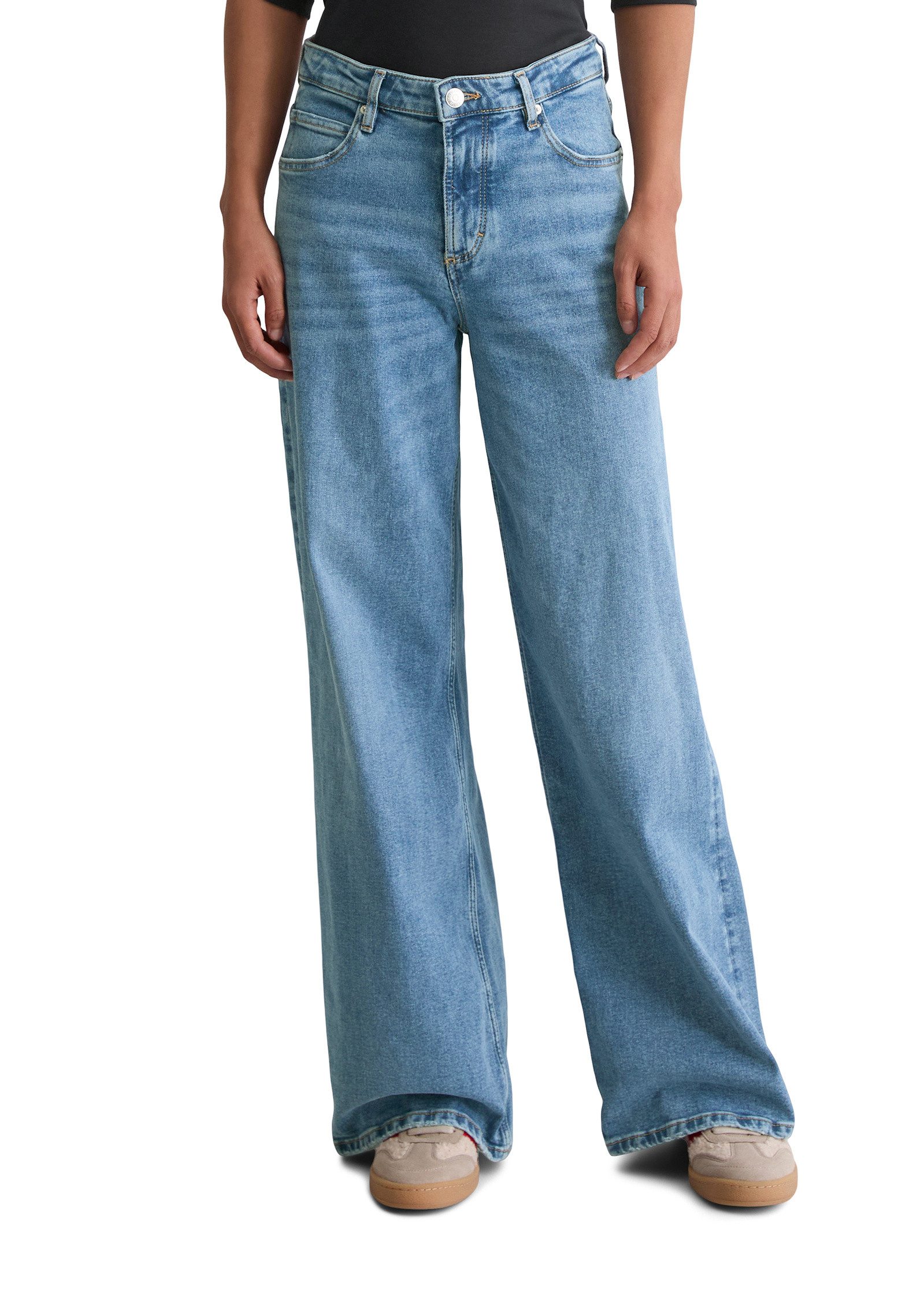 Marc O'Polo Weite Jeans aus Organic-Cotton-Polyester-Stretch