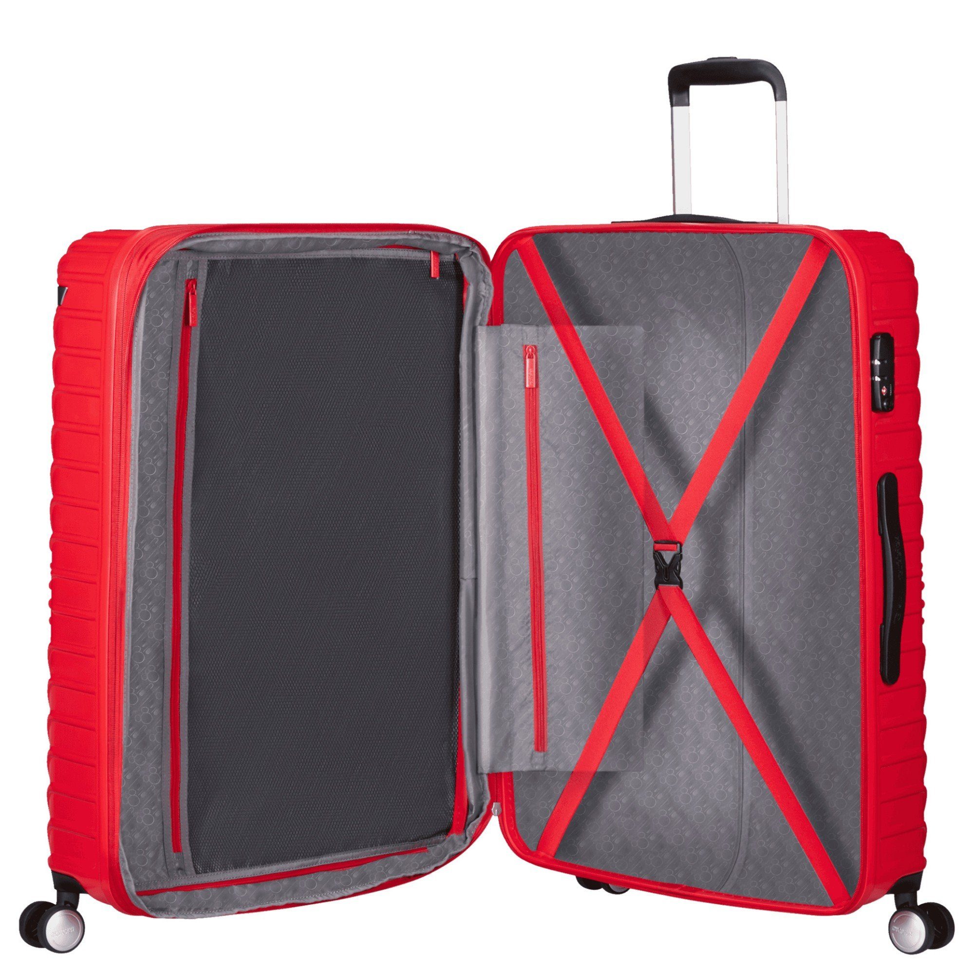 American Tourister® cm - 4 Mickey Mickey Rollen 4-Rollen-Trolley Classic Trolley 76 Red erw., Clouds