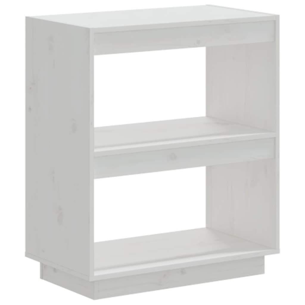 furnicato Bücherregal Weiß Massivholz Kiefer 60x35x71 cm
