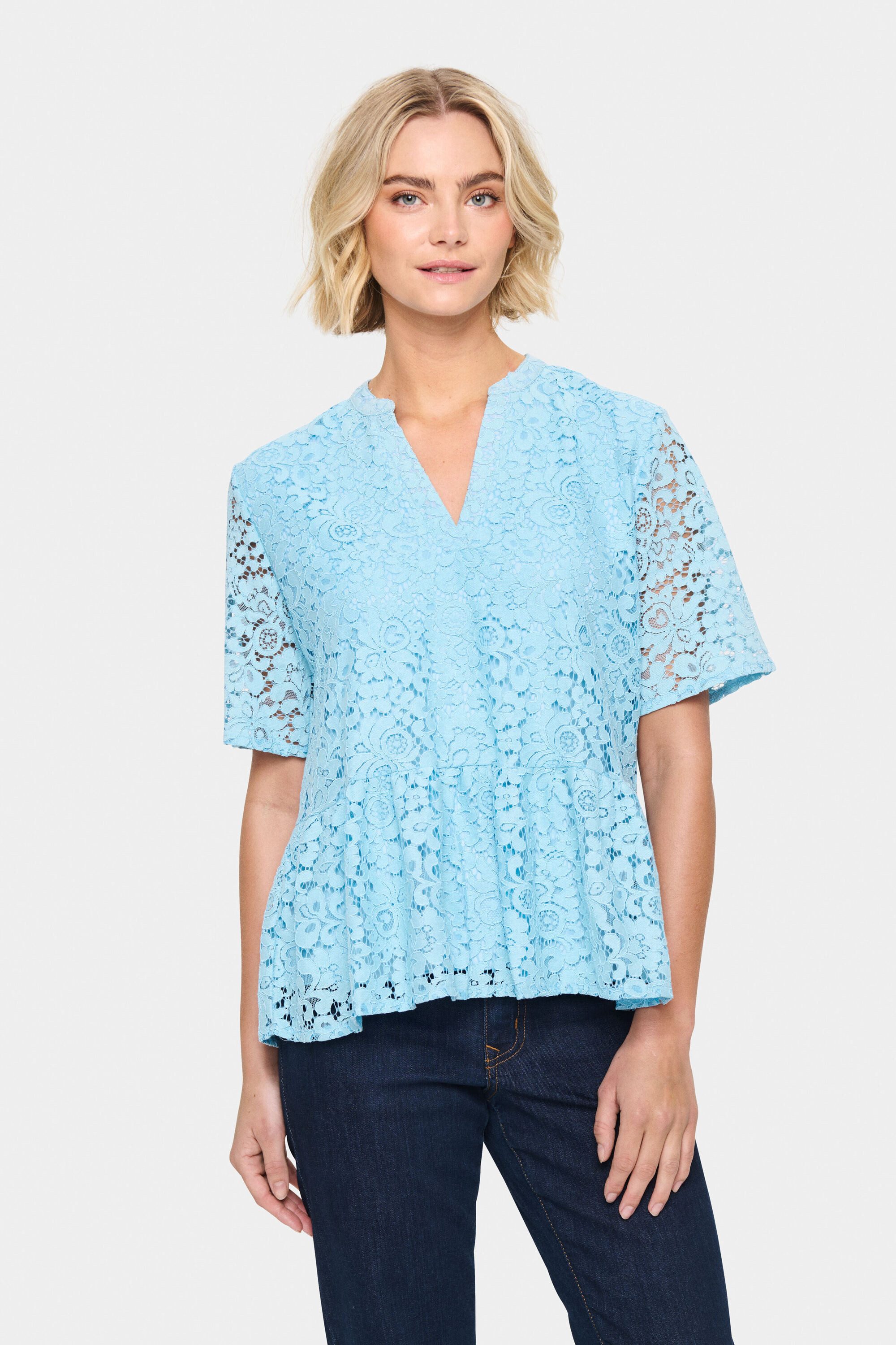 Saint Tropez Kurzarmbluse Bluse kurzarm ZannaSZ