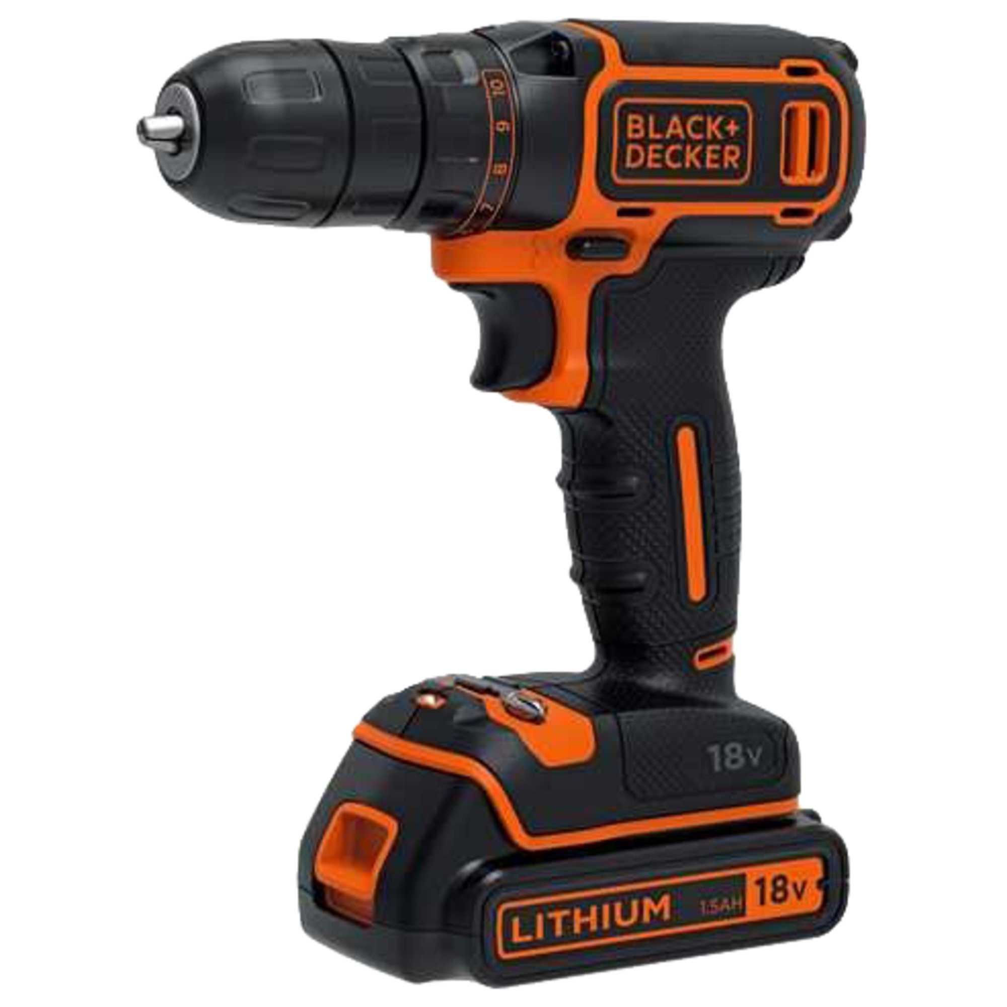 Black + Decker Bohrmaschine BLACK+DECKER Akku-Bohrschrauber BDCDC18K, 18Volt