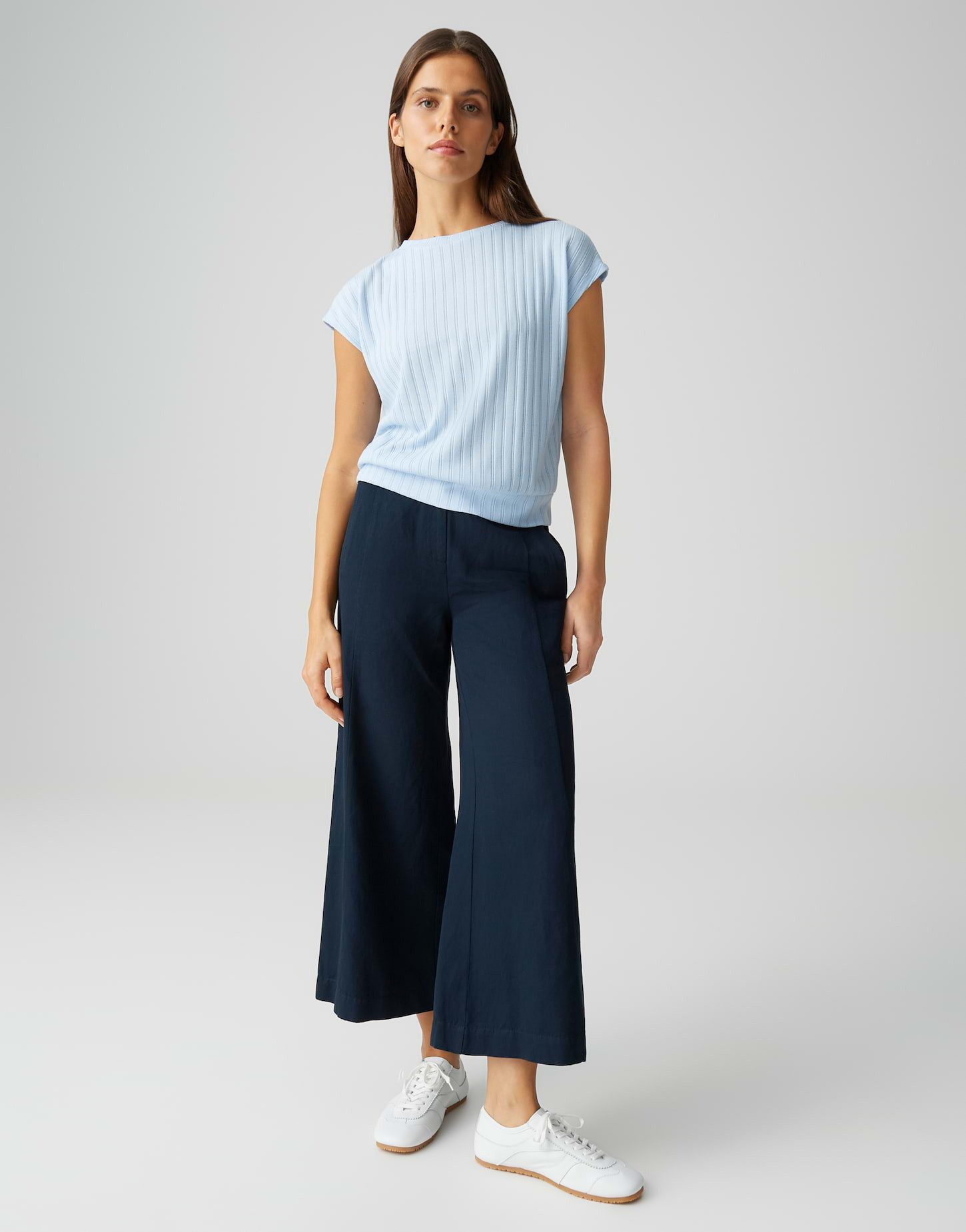 OPUS Kurzarmshirt Sapino aus Jersey mit Rippstruktur leichte Transparenz, weicher Griff, Casual – Bild 5 von 5