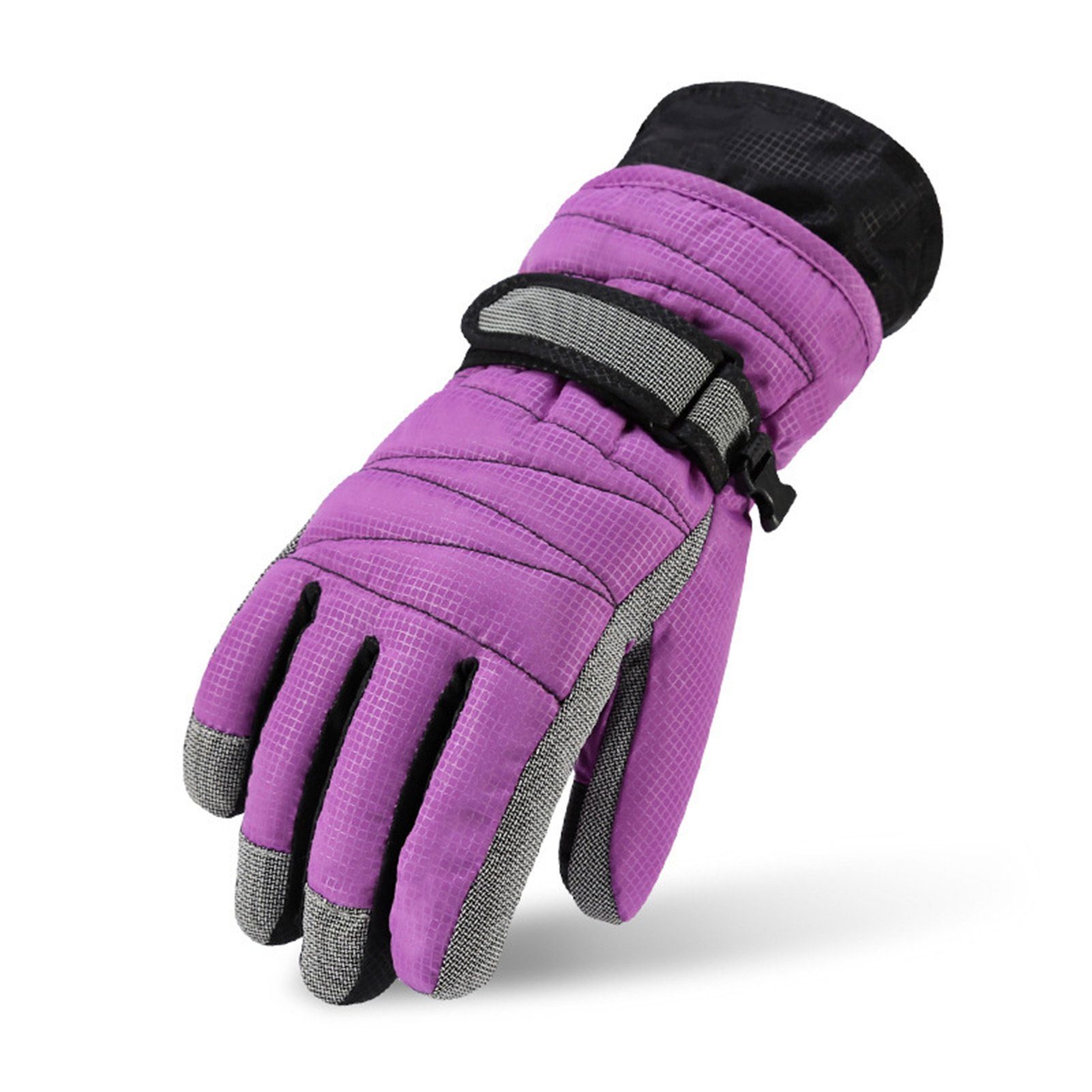 Blusmart Skihandschuhe Unisex Winter Tech Winddichte Wasserdichte Handschuhe Radfahren purple