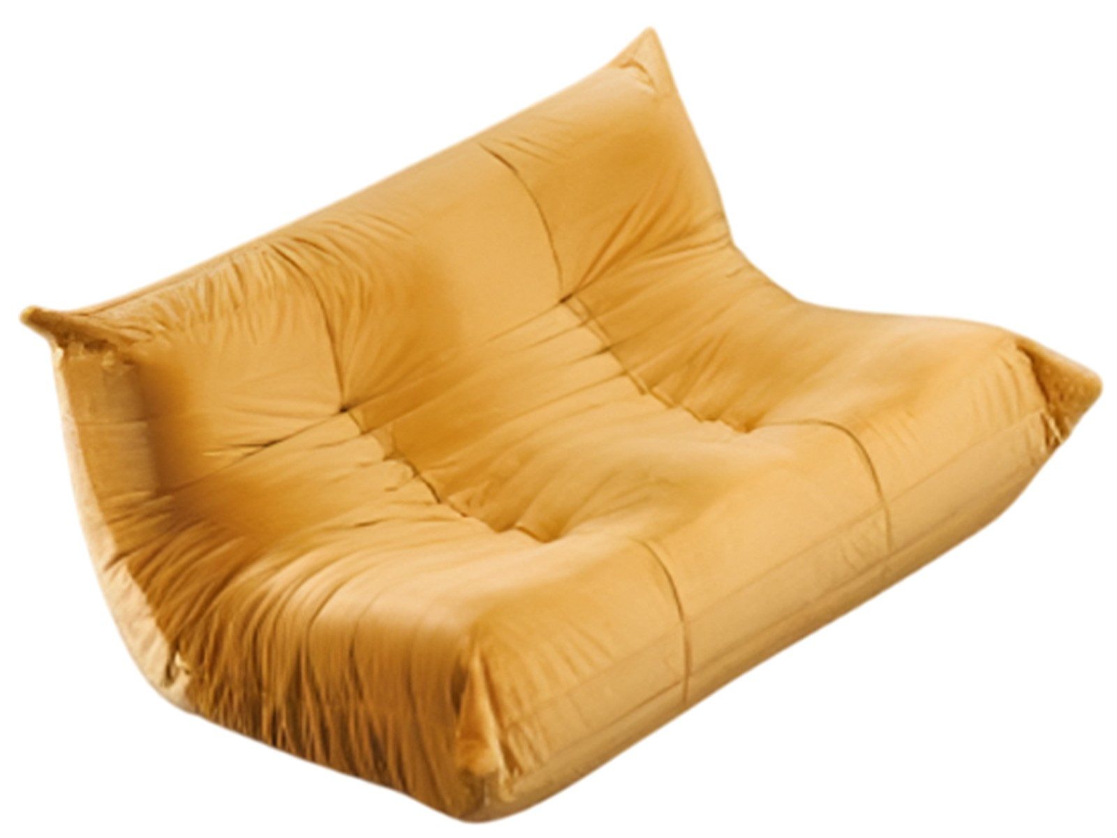 Xlmoebel Sessel Oranges Polstersofa Designer Textilcouch 2-Sitzer Wohnzimmer (1-St., 2-Sitzer), Made in Europa