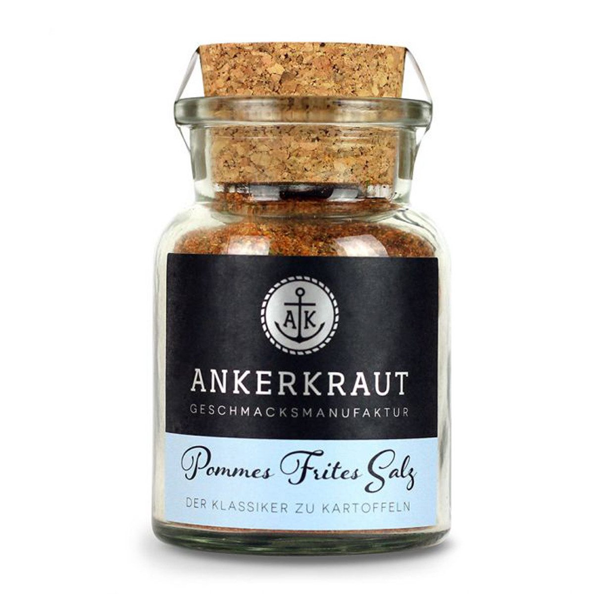 Ankerkraut Gewürz, Ankerkraut Pommes Frites Salz Würzsalz für Kartoffeln Korkenglas 130g