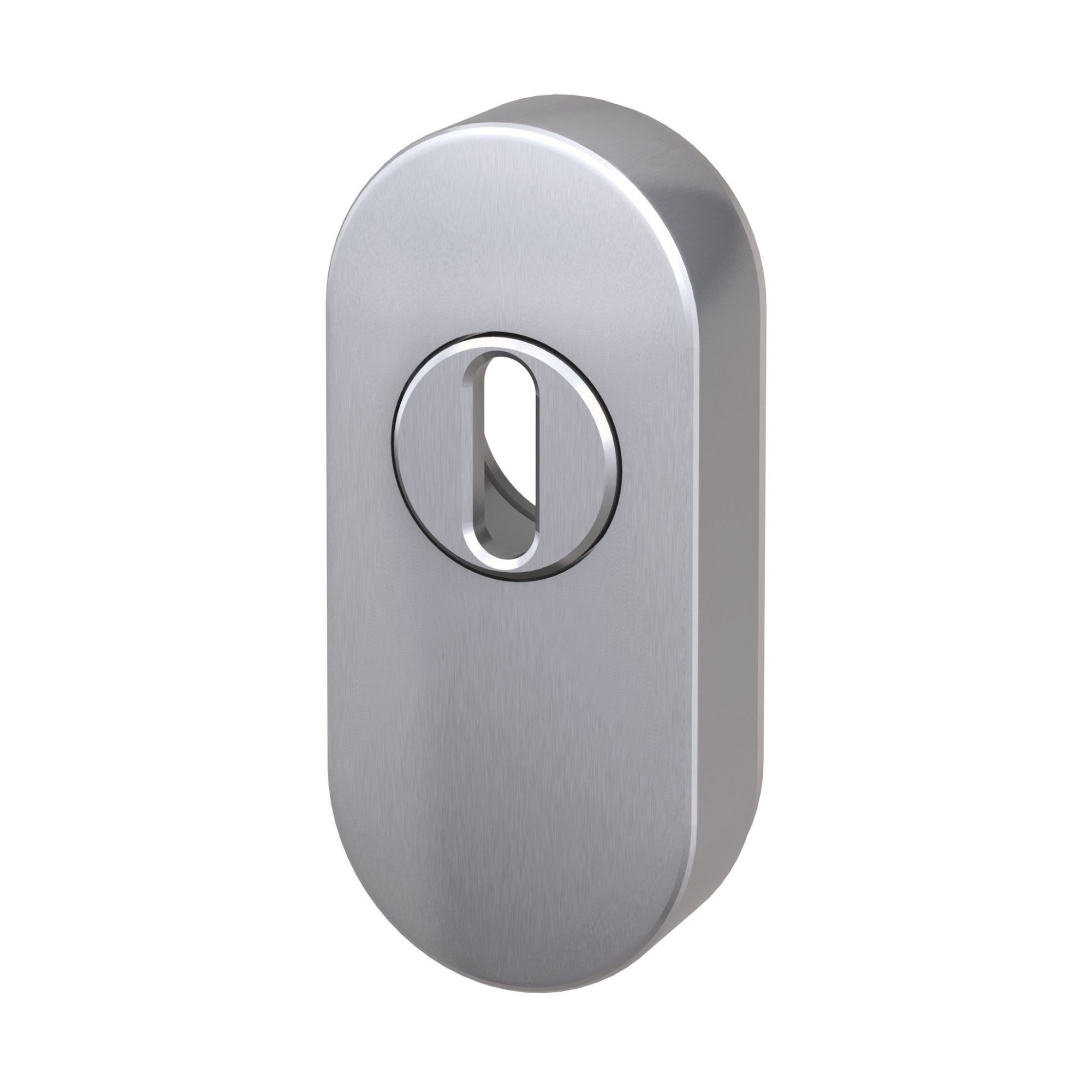 BASI Türbeschlag Schutzrosette mit Zylinderabdeckung (Packung), PZ-Lochung, für Profil- und Rahmentüren, 11 mm, oval