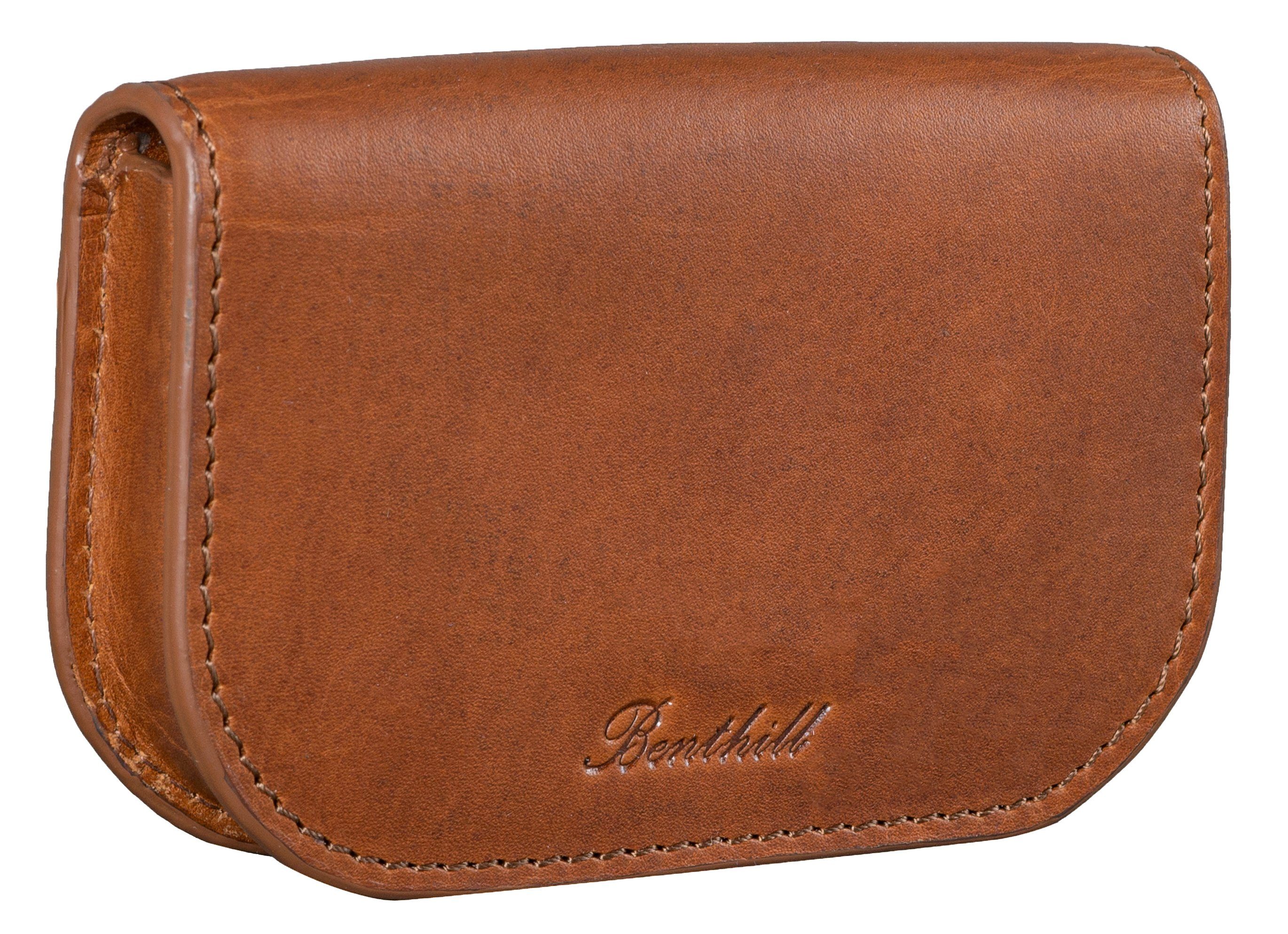 Benthill Mini Geldbörse Echt Leder Münzbörse mit Kleingeldschütte Kleingeld günstig online kaufen