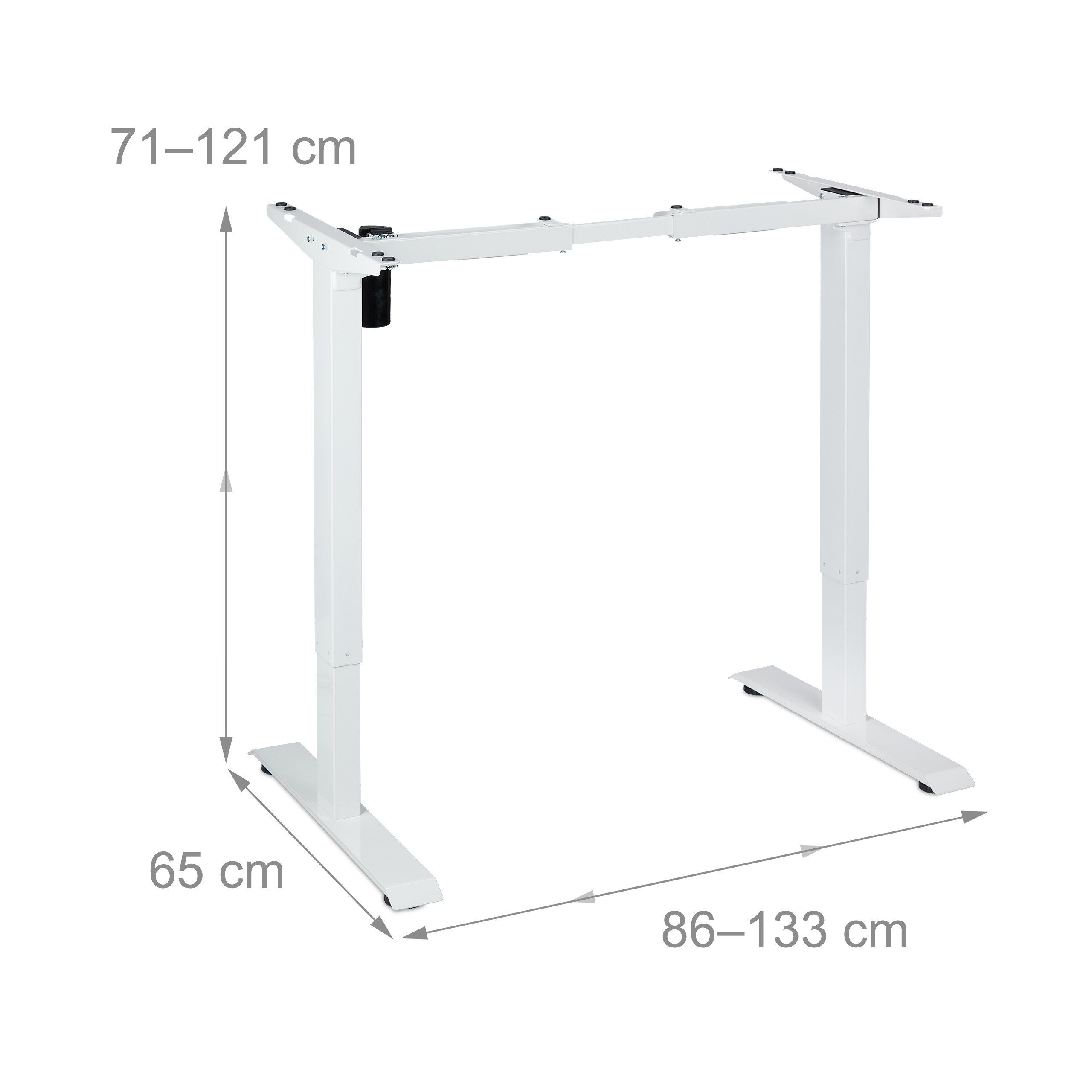 Weiß Schwarz relaxdays Höhenverstellbares Weiß Tischgestell Tischgestell,