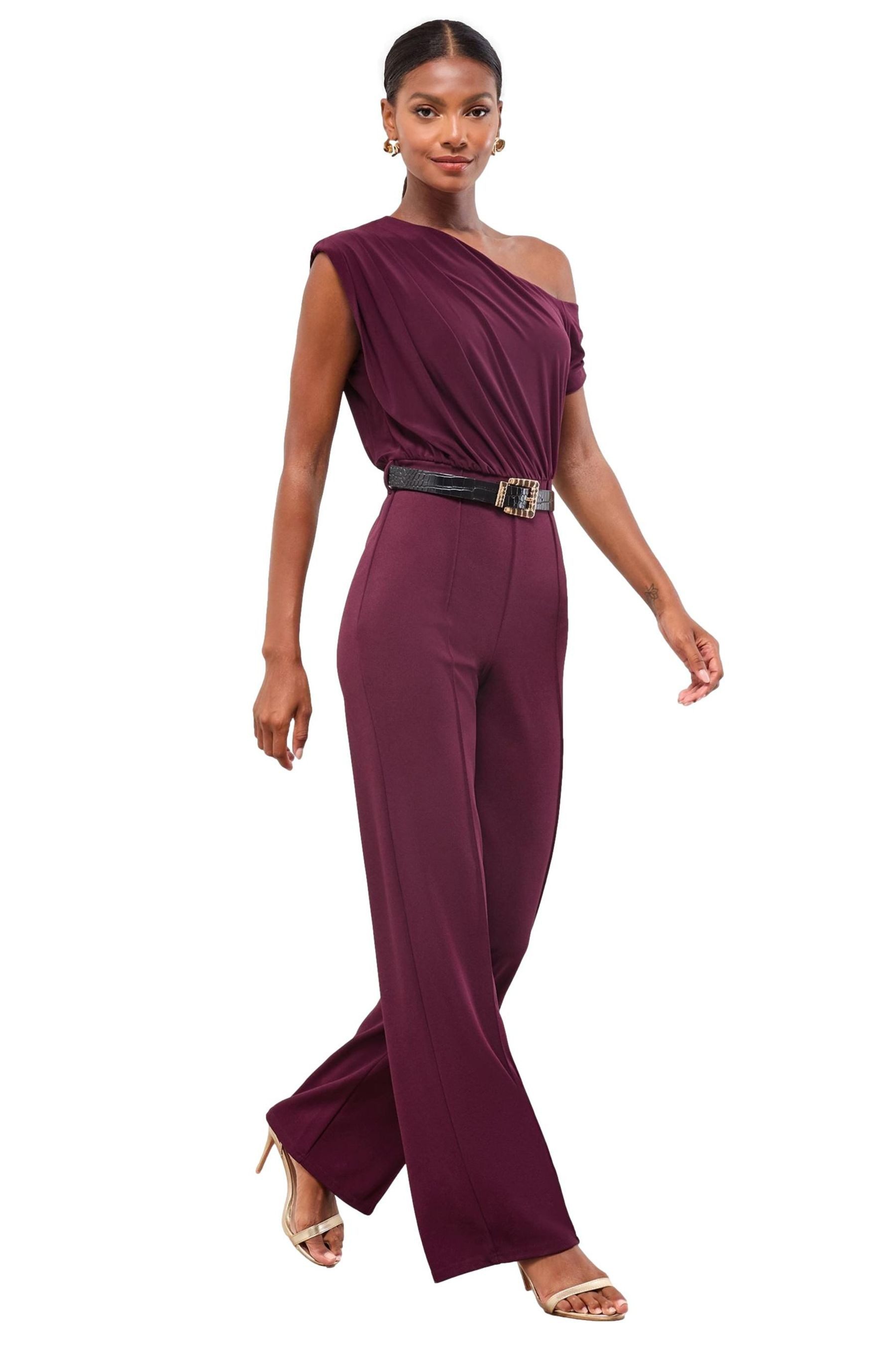 LIPSY Jumpsuit Lipsy Off-Shoulder-Jumpsuit mit Gürtel, Regular (1-tlg) günstig online kaufen
