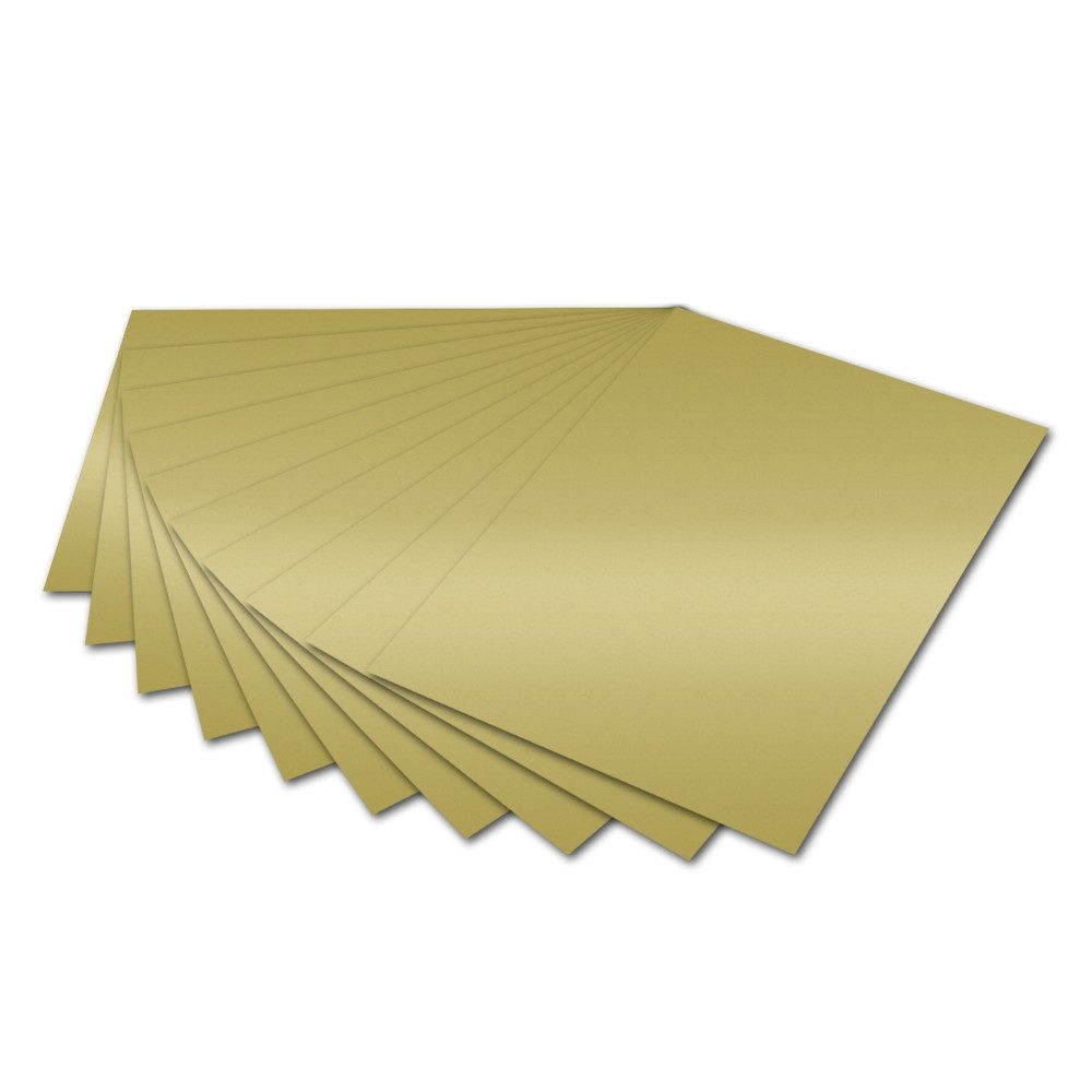 Folia Fotopapier folia Fotokarton goldglänzend 50x70cm 10 Blatt