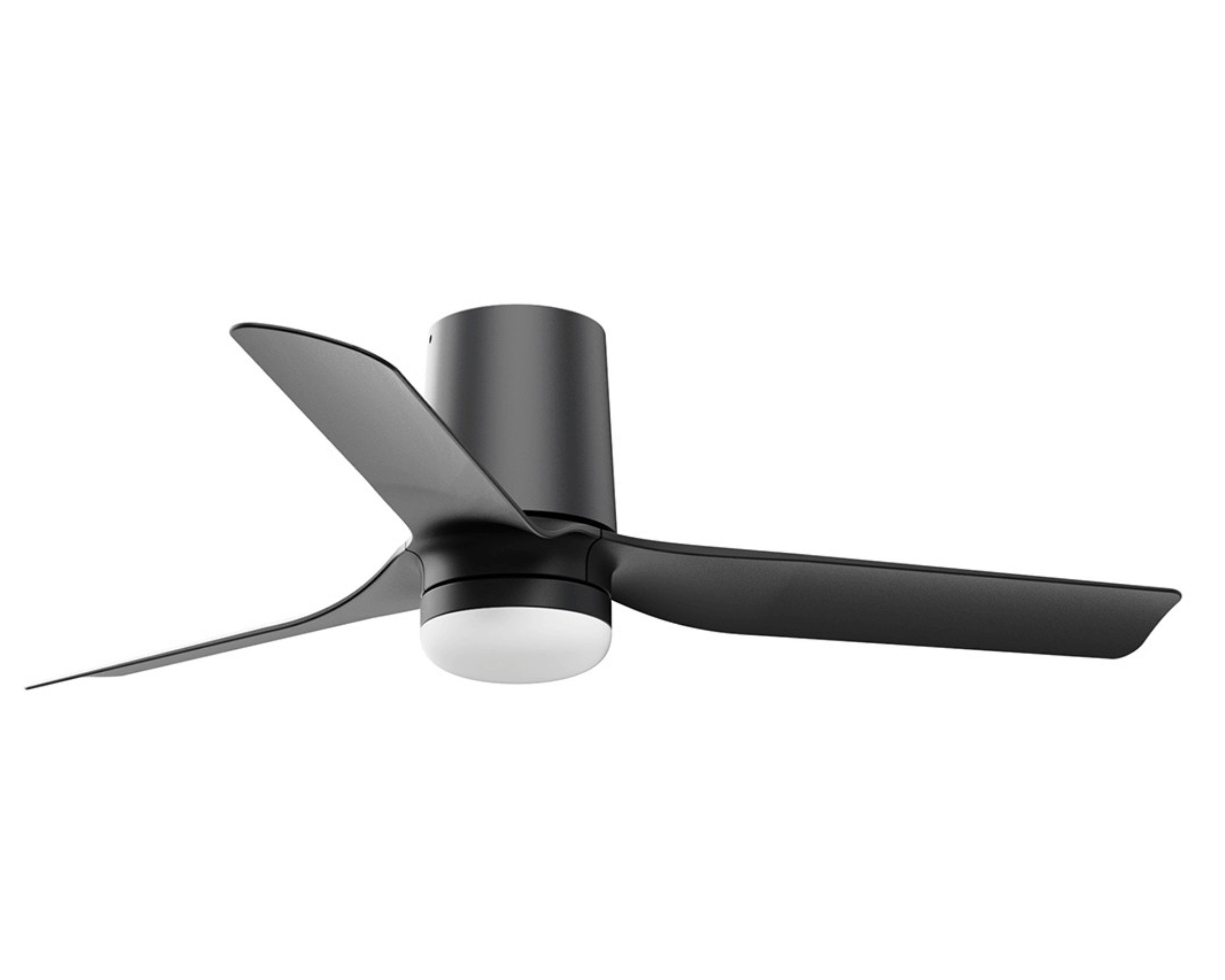 FARO Barcelona Deckenventilator DC Deckenventilator Mini Punt Tub Schwarz mit LED, Timer