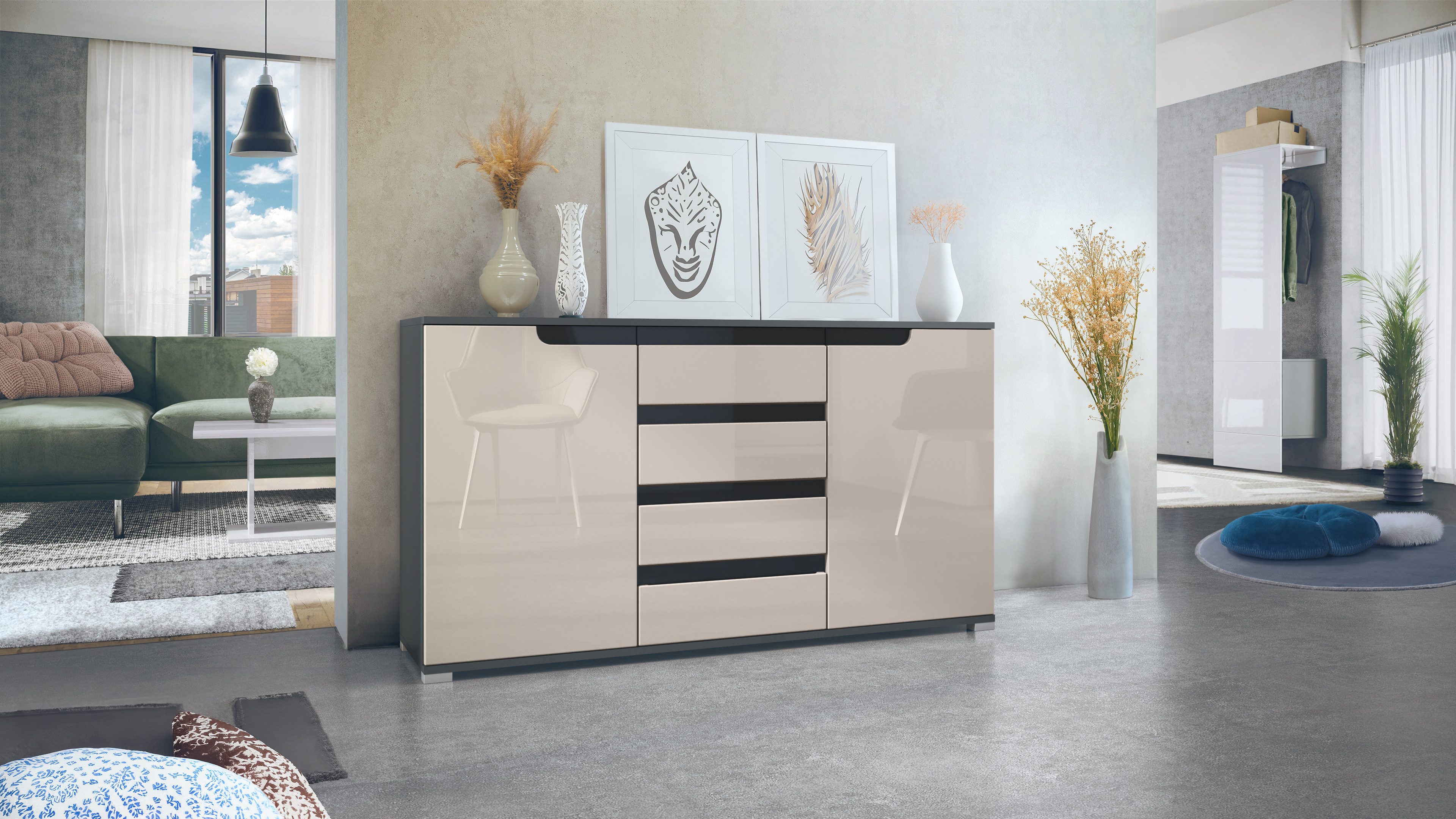 Vladon Sideboard Sylt V1 (Kommode mit günstig online kaufen