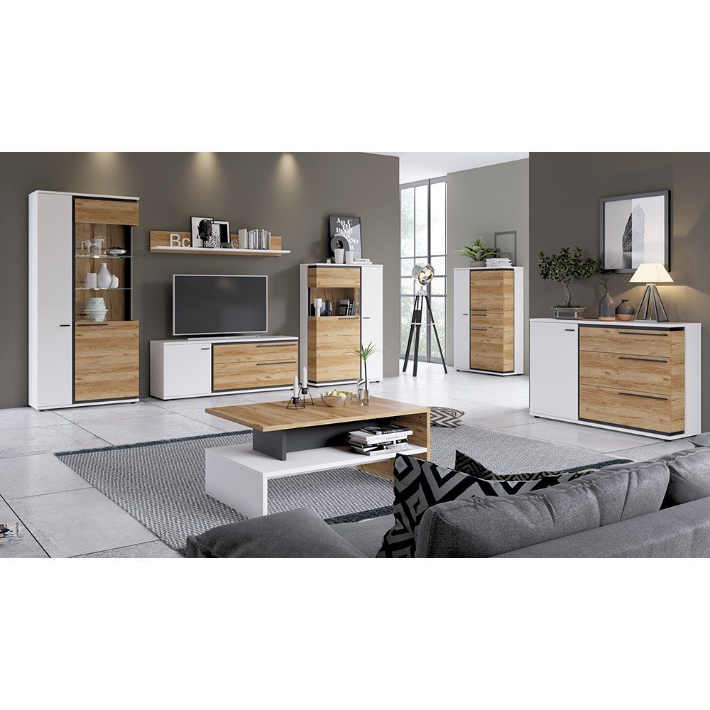 Lomadox Wohnzimmer-Set SANDVIKA-129, (Mega-Spar-Set, 7-St., 7-tlg), günstig online kaufen