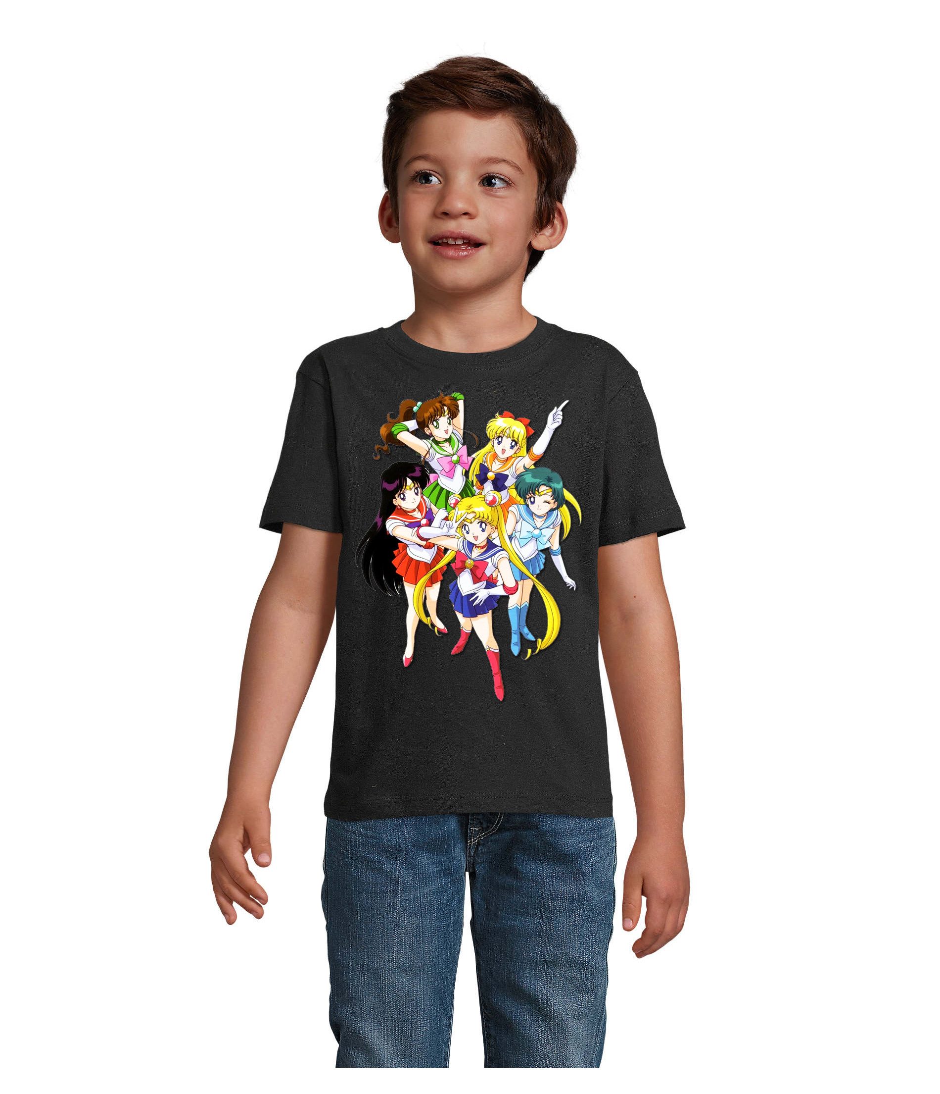 Blondie & Brownie T-Shirt Mädchen Kinder Fun Comic Sailor Moon Friends Anime Manga Mädchen Sailor Moon T-Shirt Anime Manga Friends buntes Design