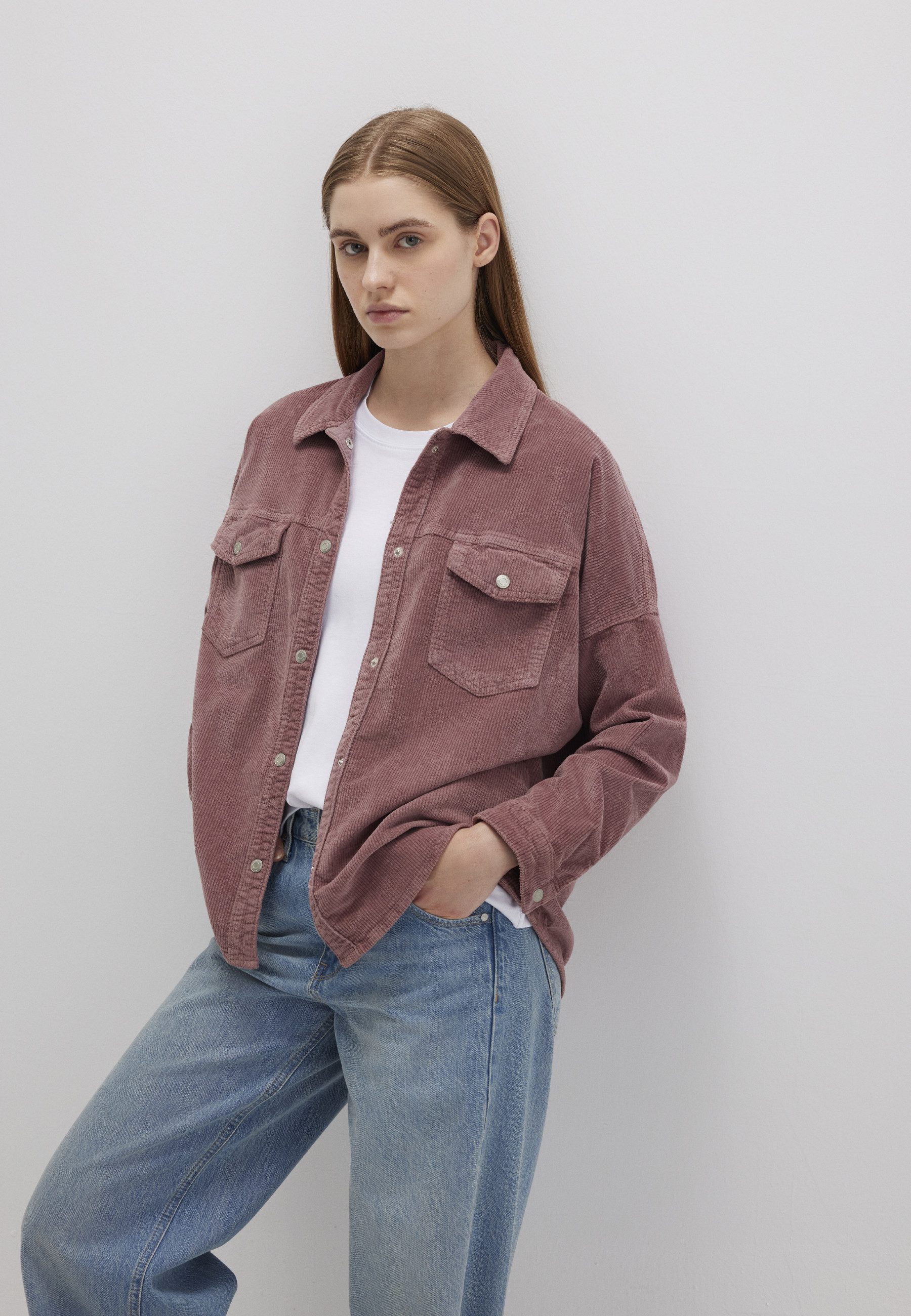 Mavi Langarmbluse FIONA Boyfriend Cord Overshirt