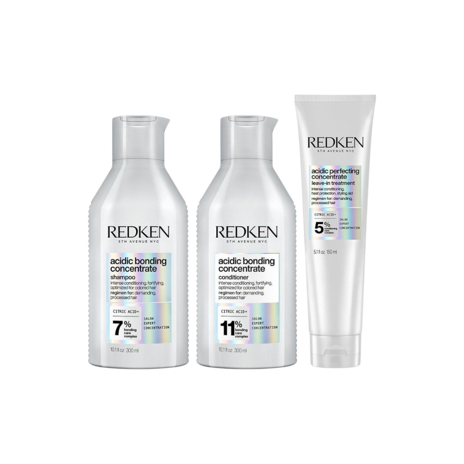 Redken Haarpflege-Set Acidic Bonding Concentrate Basis Bundle, 3-tlg., Shampoo, Conditioner, Maske