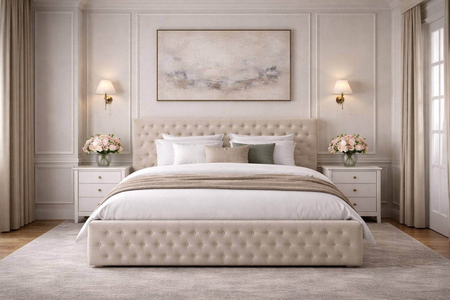 MOEBLO Polsterbett Chesterfield 11 (Doppelbett mit Bettkasten und Lattenrost, elegantes Stauraumbett mit gepolstertem Chesterfield-Kopfteil, samtweicher Manila/Trinity Velours, komfortables Doppelbett mit viel Stauraum, mit Bettkasten und Lattenrost), (BxHxT): 160/180/200x97x220 cm