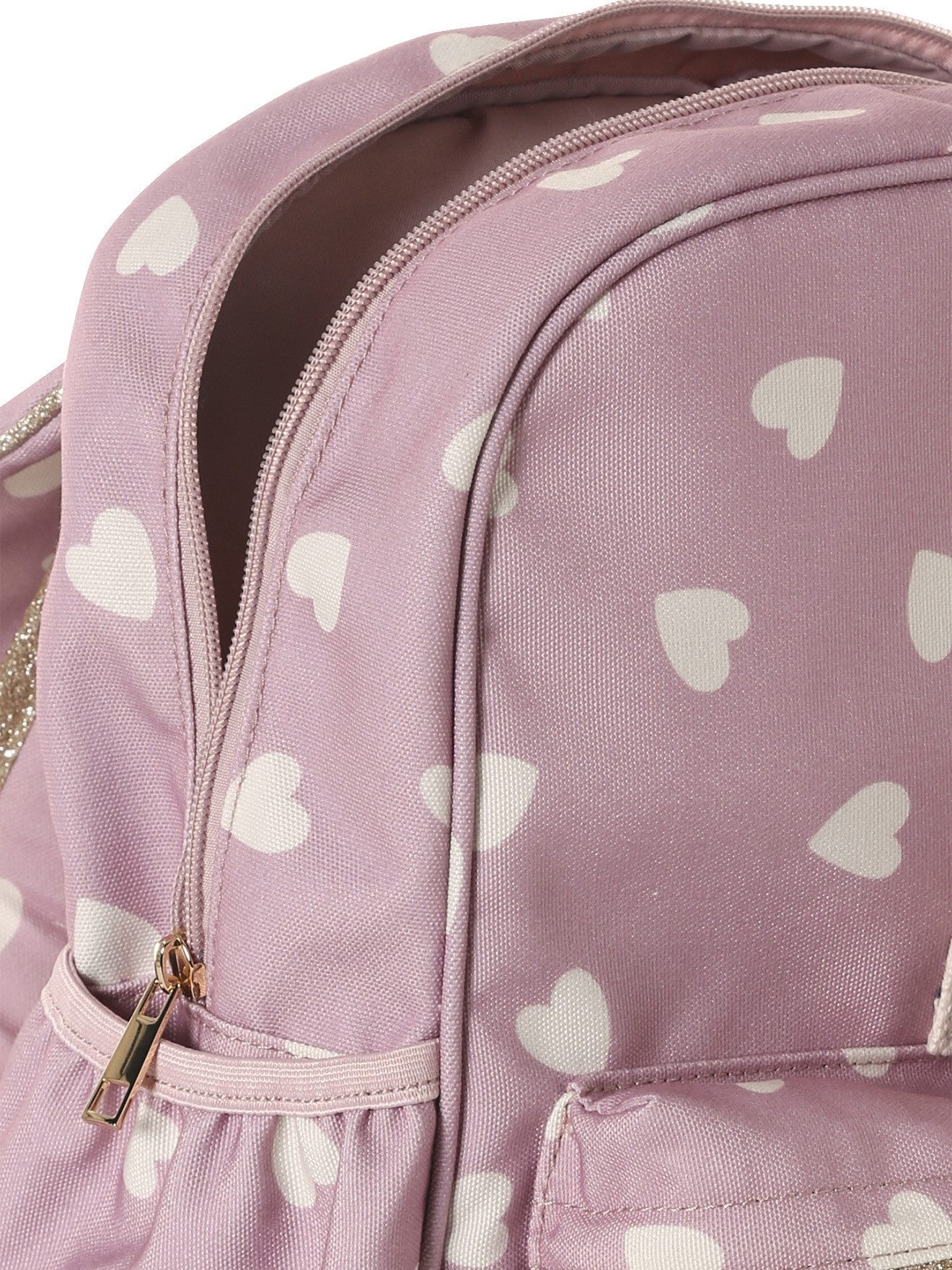 vertbaudet Rucksack Mädchen Grundschul-Rucksack mit Herzen