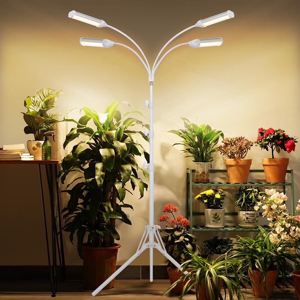 MUPOO Pflanzenlampe 4 Köpfe Vollspektrum Pflanzenlicht,32W LED Wachstumslic günstig online kaufen