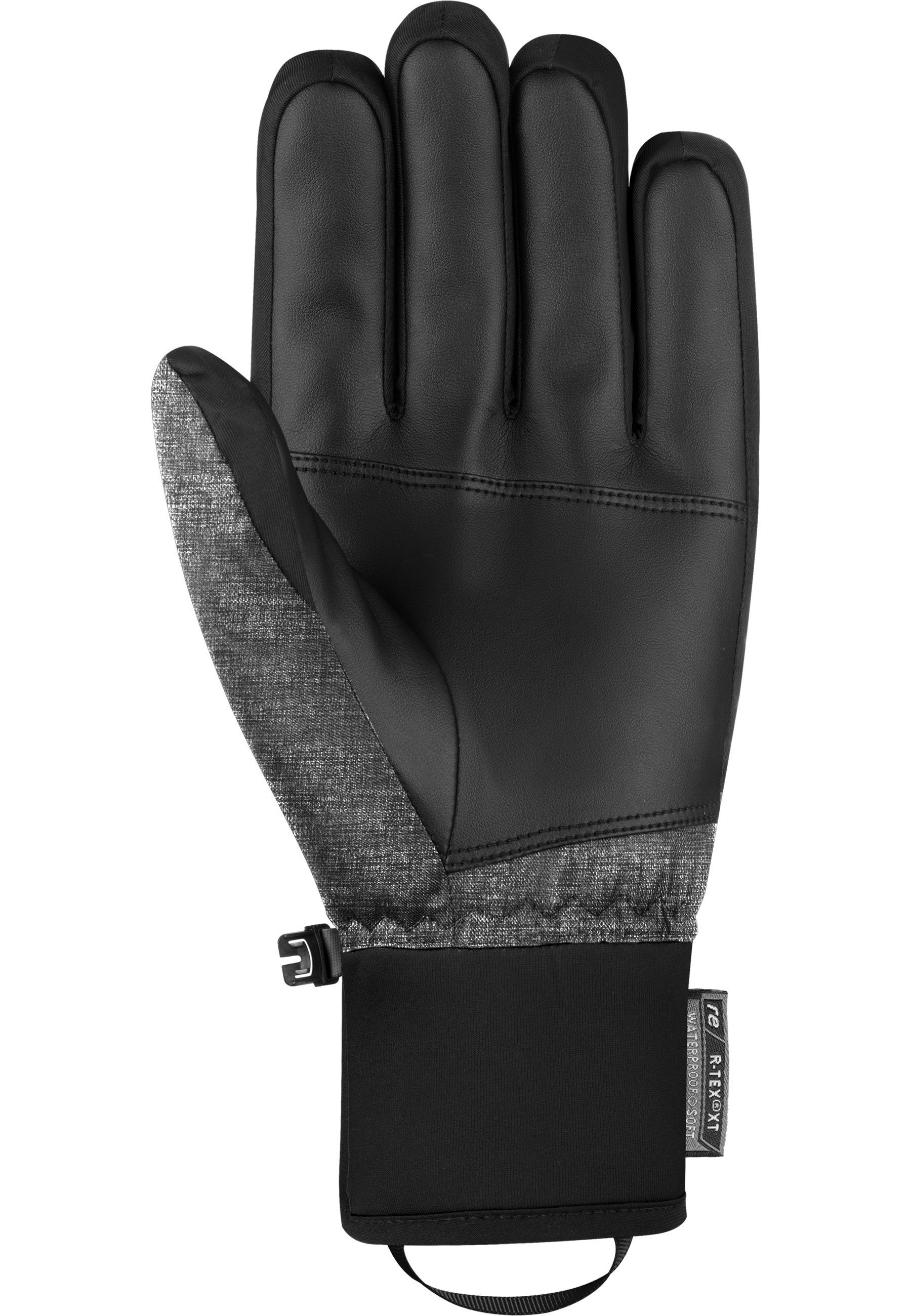 Reusch Skihandschuhe Venom R-TEX® Material und atmungsaktivem schwarz-grau XT aus wasserdichtem