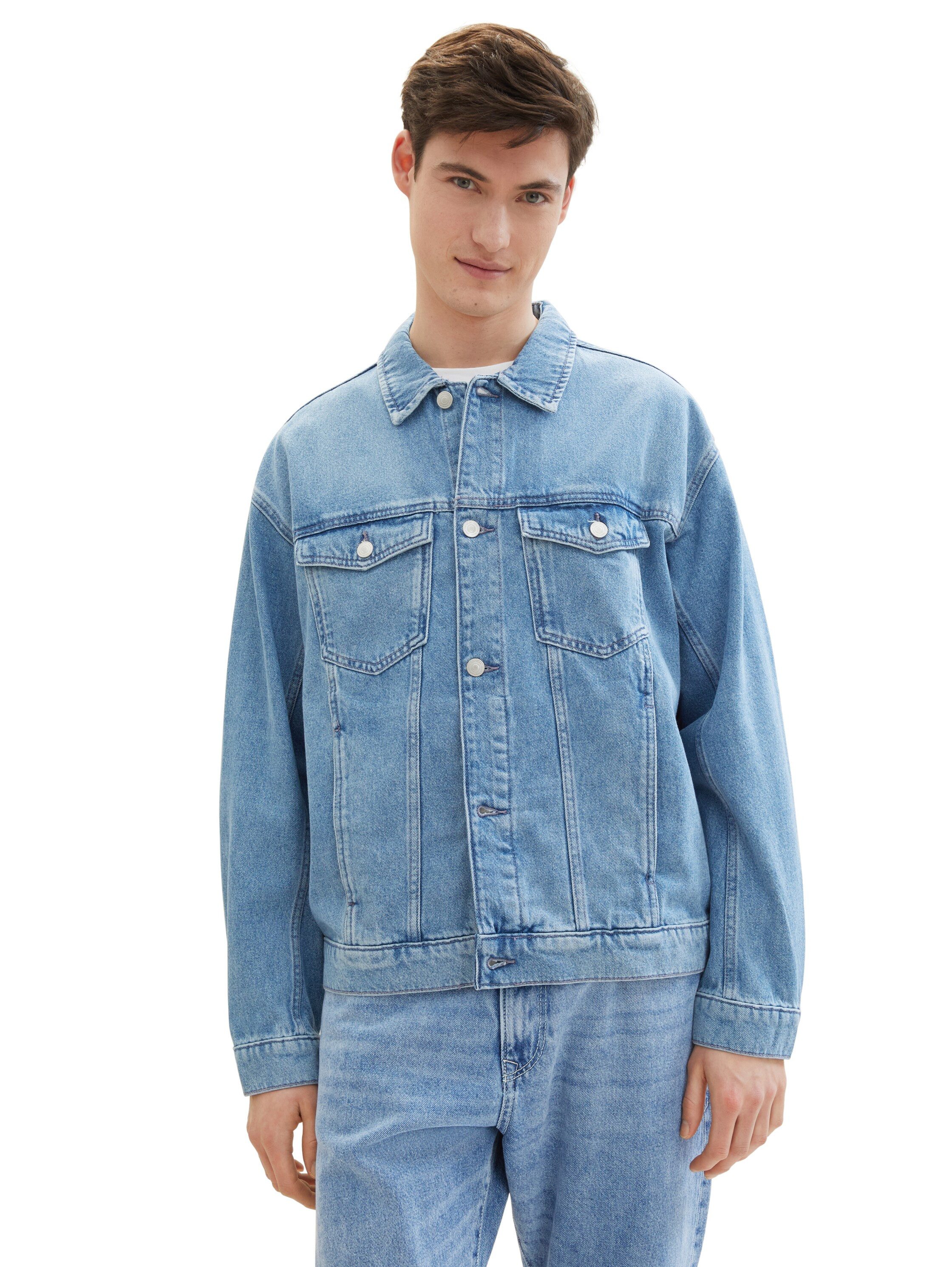 TOM TAILOR Denim Jeansjacke mit Knopfleiste