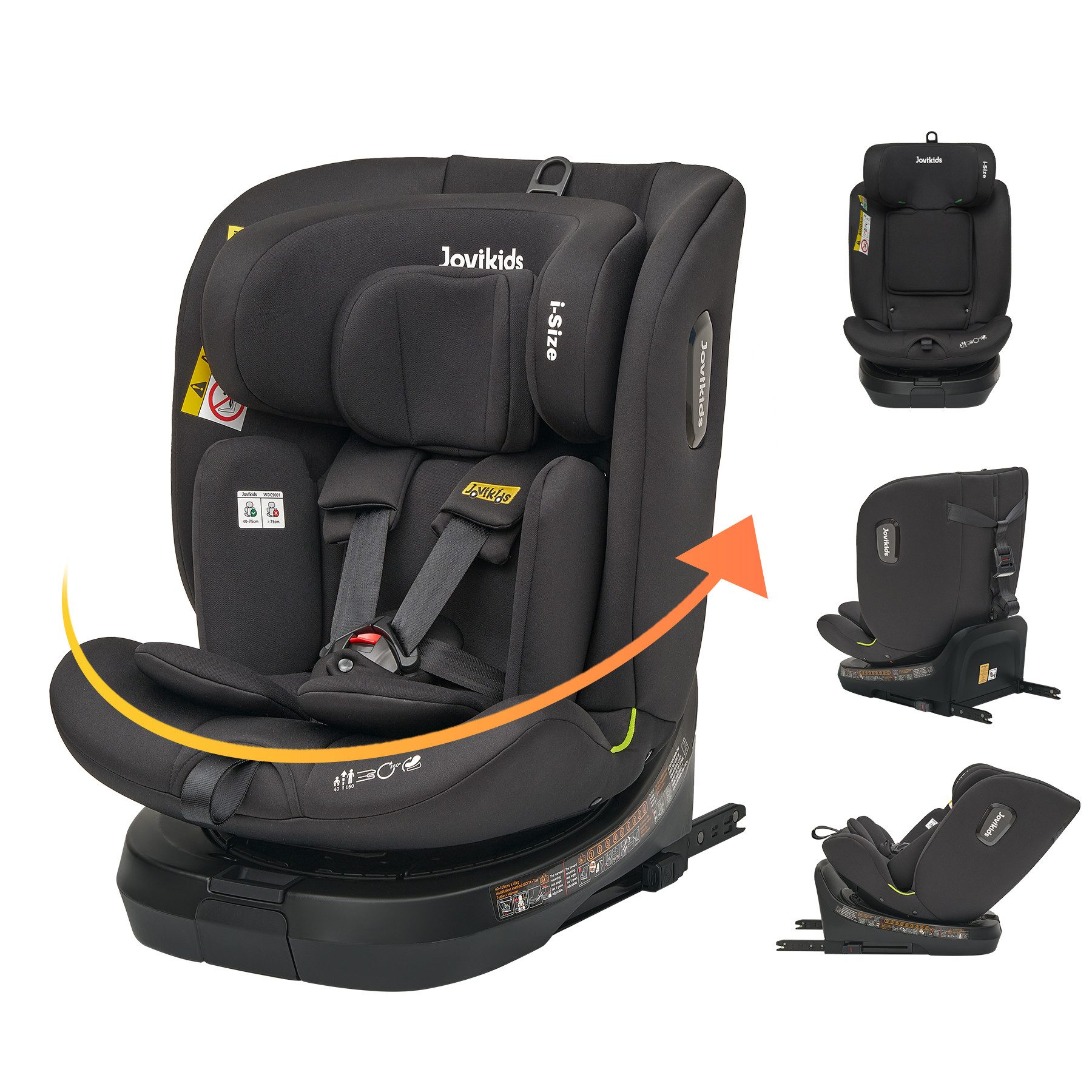 Autokindersitz 360° Drehbar Kindersitz mit ISOFIX und Ruheposition
