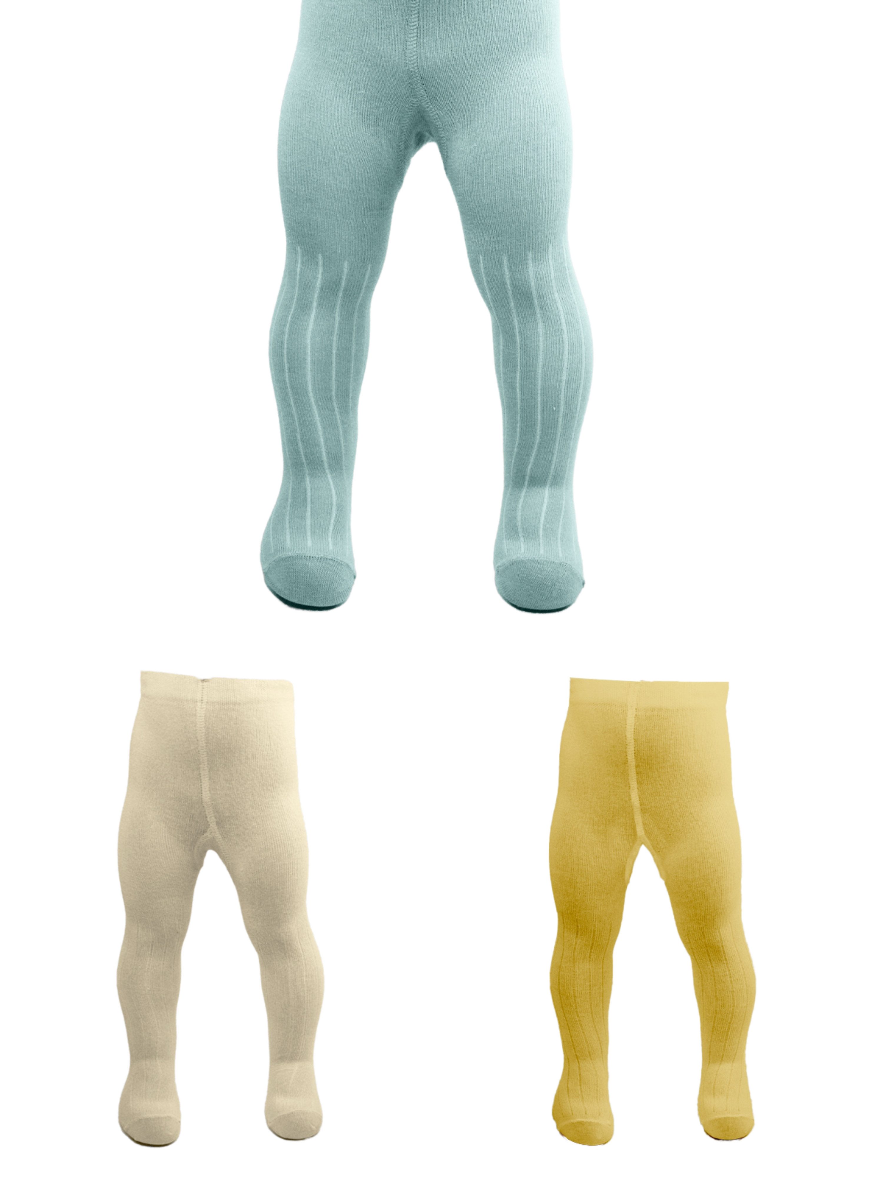 bistyle Strumpfhose für Neugeborene Jungen Mädchen Unisex Babystrumpfhosen 3er Pack (Set 3 St. 3er-Pack) GOTS-zertifiziert, Bio-Baumwolle, bis 3 Jahre